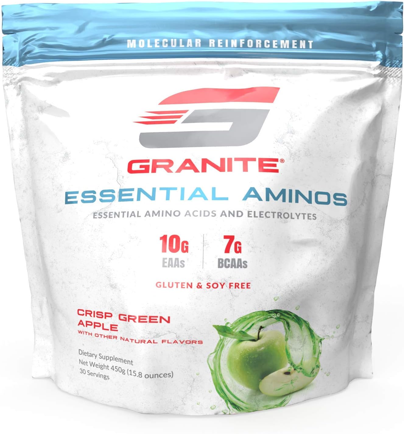 Granite® Essential Amino Acids + Branched Chain Amino Acids + Electrolytes (Strawberry Lemonade Flavor) | 10g EAAs + 7g BCAAs | Supports Muscle Growth | Soy Free + Gluten Free + Vegan | Made in USA : Health & Household