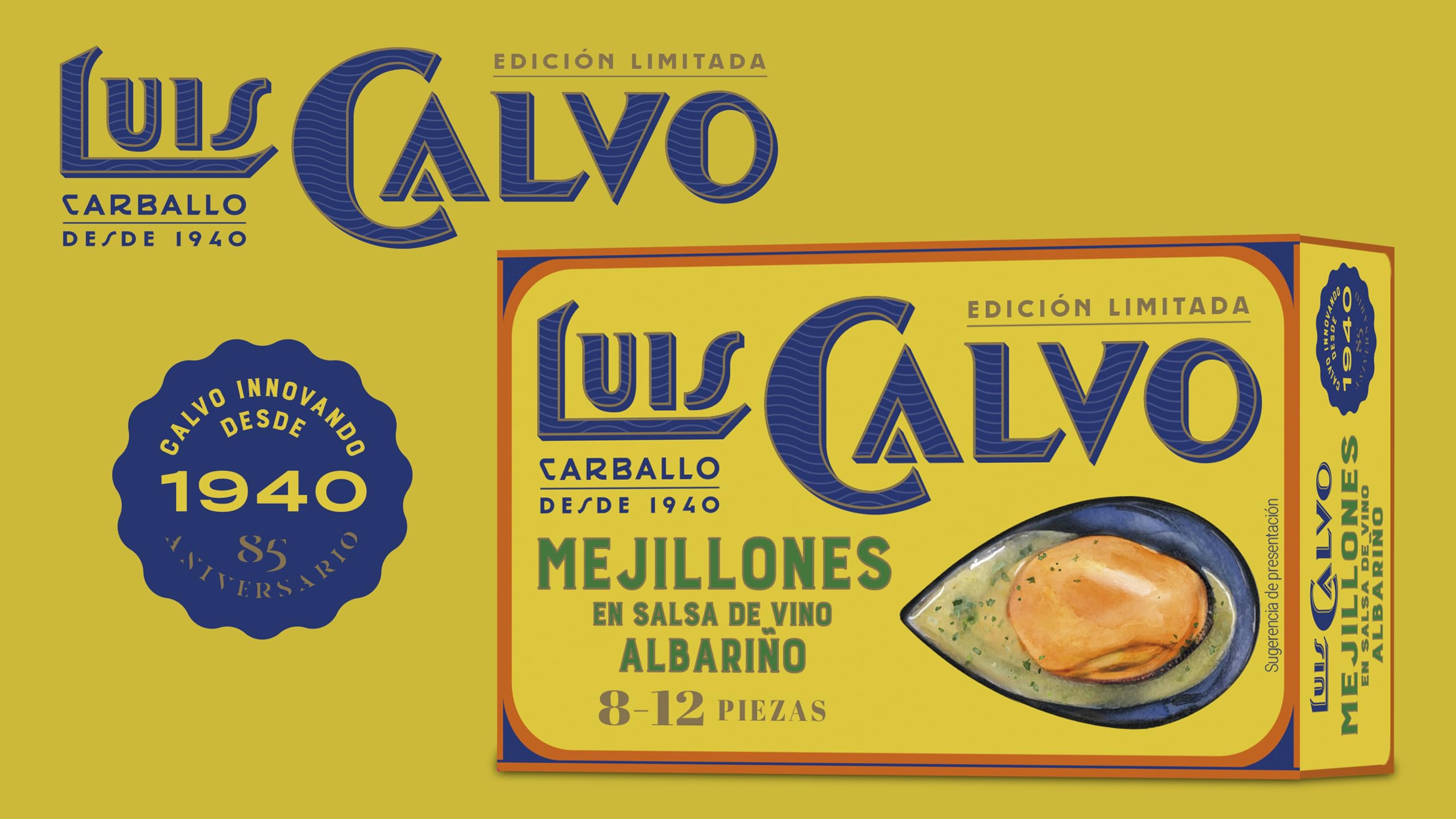 Luis Calvo Mejillones en salsa Albariño 8-12 piezas 125g