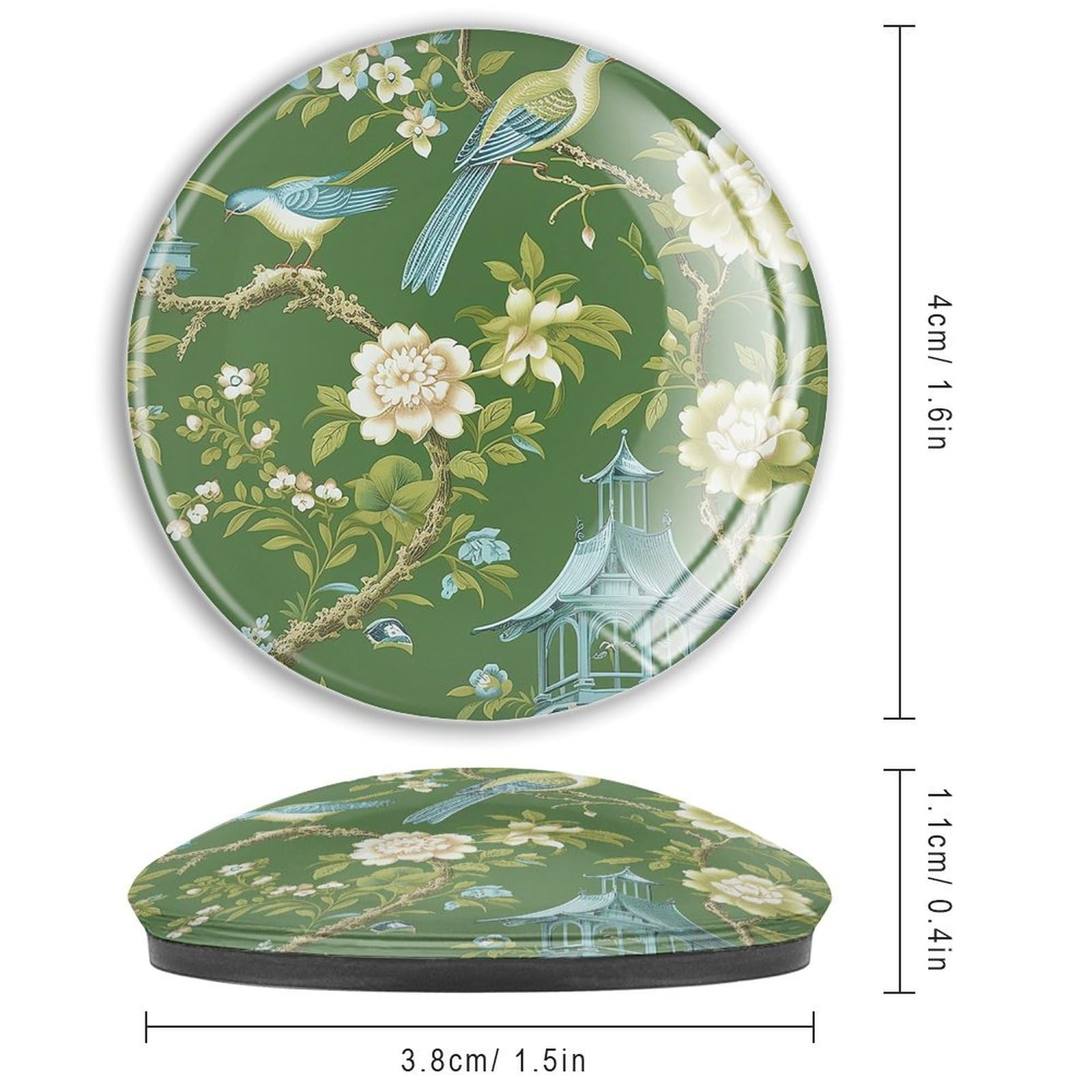 Imanes verdes de jardín para nevera para pizarra blanca de vidrio japonés pequeños imanes acento perfecto para refrigeradores pizarras blancas mapas artículos magnéticos 4 piezas