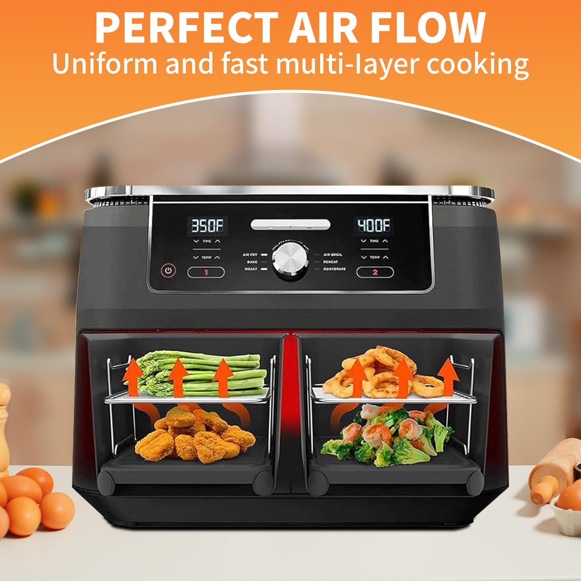 Set Accessori Per Friggitrice Ad Aria - Stampini In Silicone, Griglie, Spiedini - Compatibile Con Ninja AF300EU, AF400EU, Tower