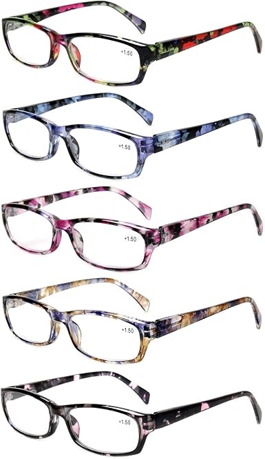 5-Pack Reading Glasses Women Spring 