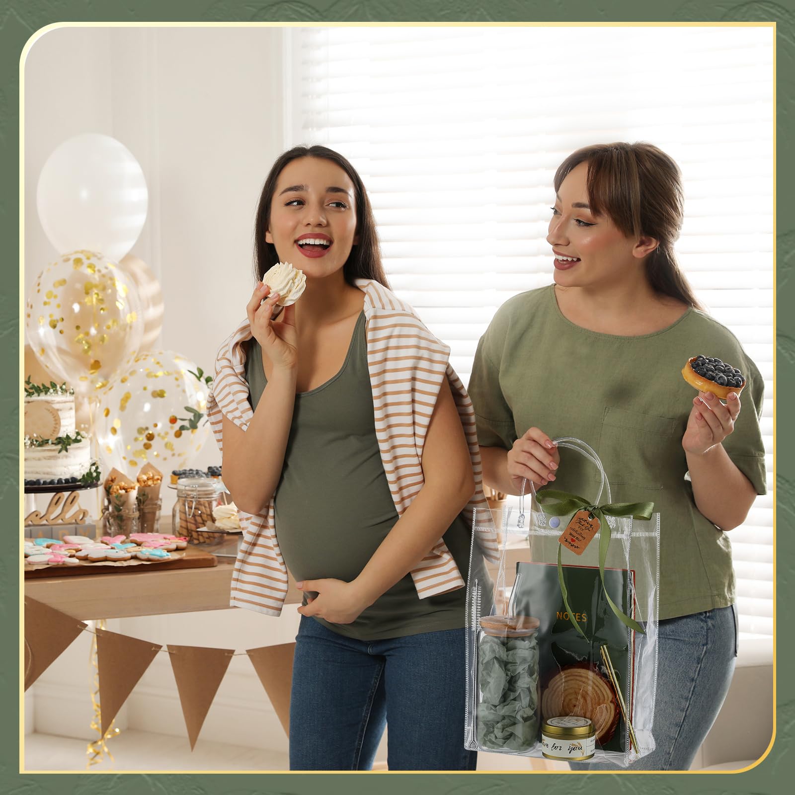 MotiMind 6 zestawów nagród na baby shower dla zwycięzców zabawy, prezenty na wesele, wieczór panieński, upominki na przyjęcie dla dziecka, w tym szklane puszki, notatniki, długopis, świece sojowe