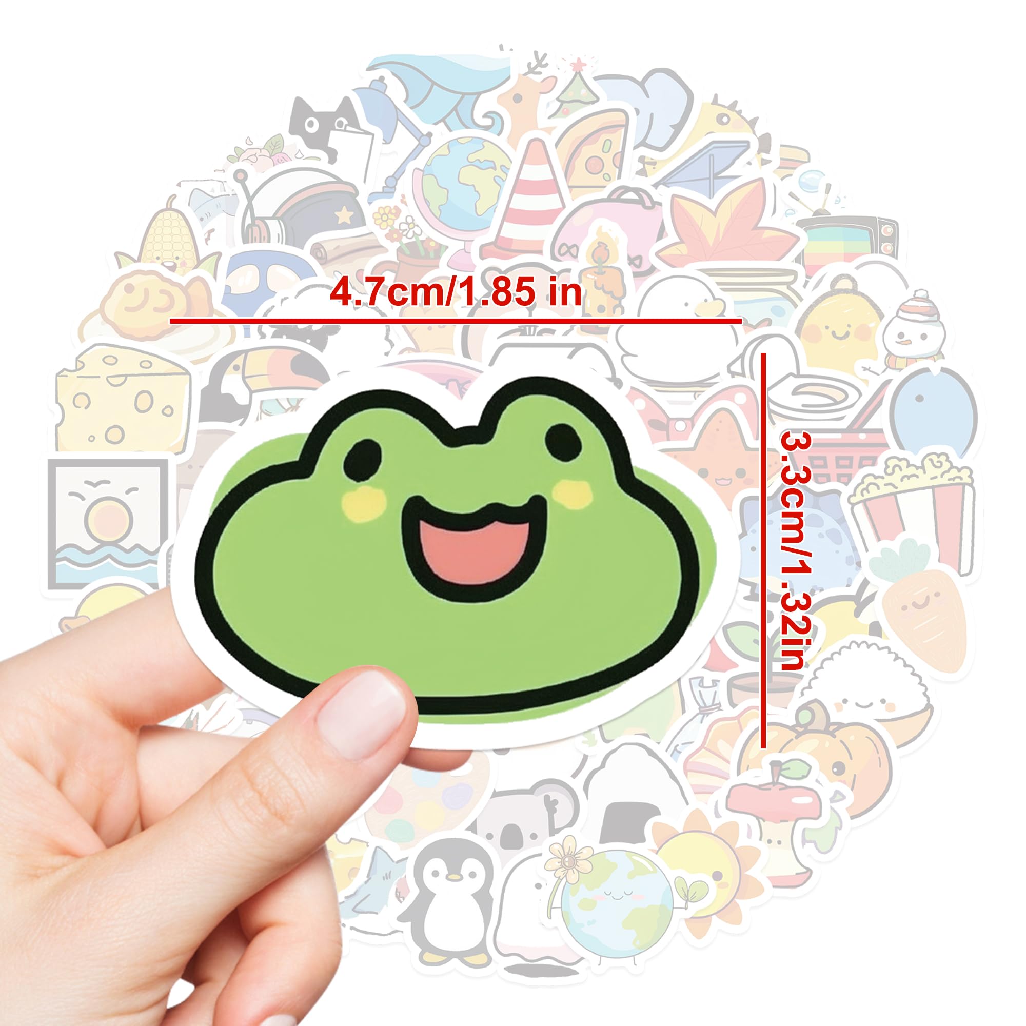 Mini Stickers Pack for Laptop, Water Bottle 100Pcs Tiny Cute Animal Vinyl Waterproof Small Stickers Gifts for Teachers Teens Girls — view 4
