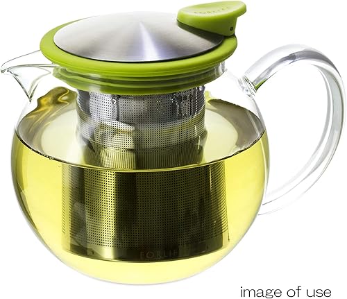 Miniatura 2 de FORLIFE Bola - Tetera de vidrio con infusor de cesta, 25 oz.25.4 fl oz., Lima