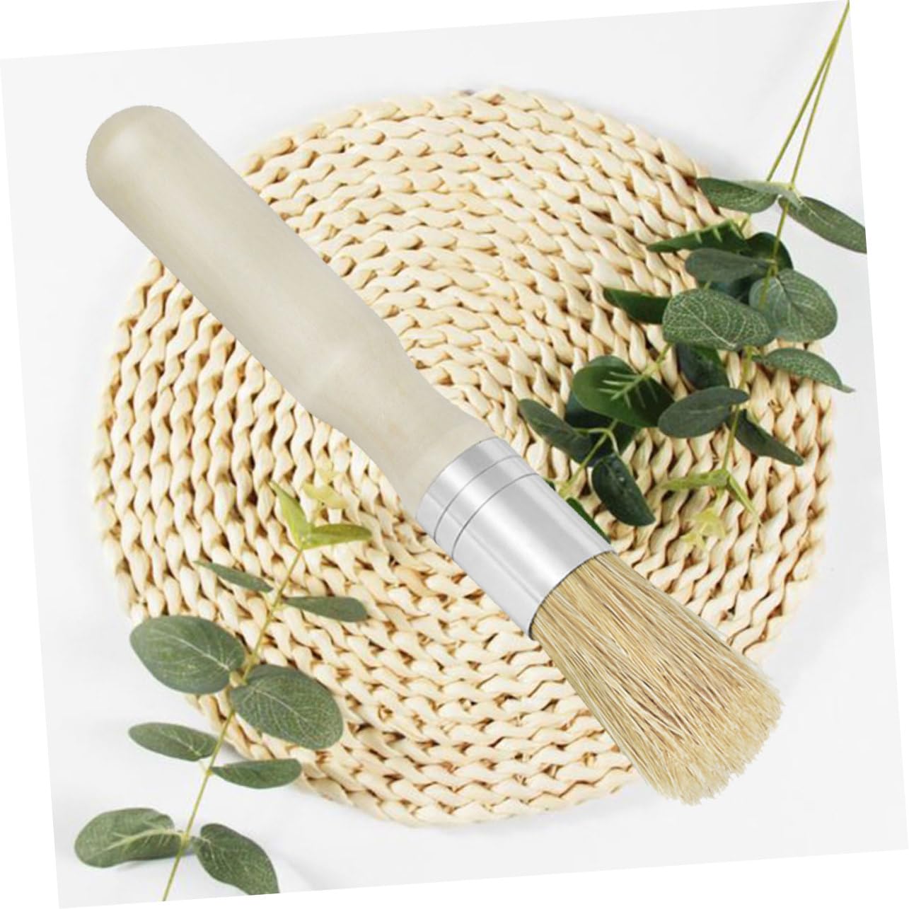 ULDIGI Small Bristle Brush Wooden Handle Stencil Art Brush for Oil Acrylic Painting for Painting Supplies