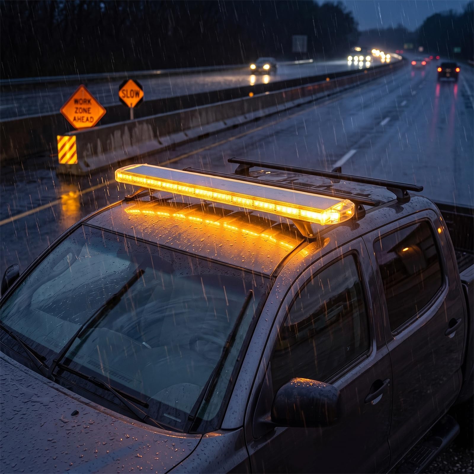 Strisce di segnalazione a 96 LED, girevoli, per rimorchi, ad alta visibilità, per camion e veicoli