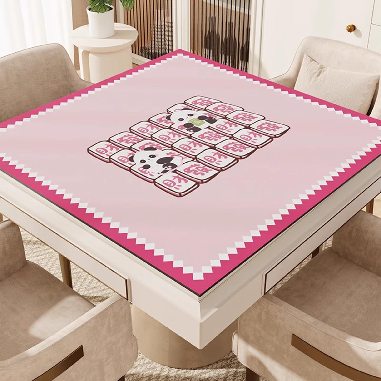 Tapis de Table de mah-Jong, Épaissi et antidérapant avec Sac de Transport(90cm/35.43in)