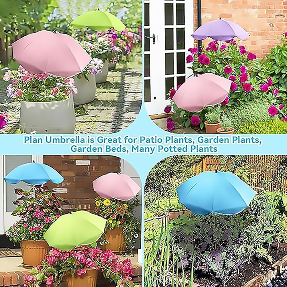 24" Angles Réglables Parasols pour Plantes D'Extérieur Parasol De Jardin Ombre pour Plante en Pot, Couverture D'Ombrage De Parasol De Plante De Jardin pour Fleurs De Patio, Plantes,4pcs