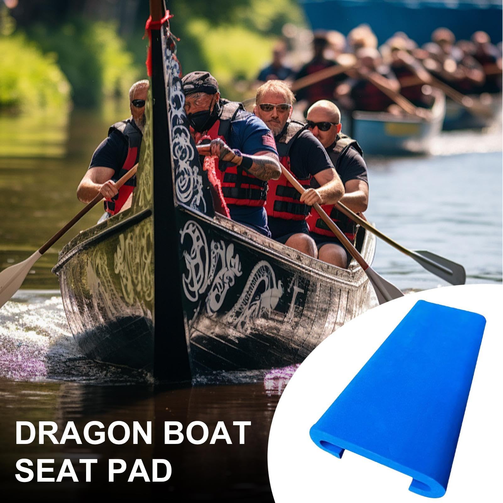 32x15x4.5 Cm Tapis De Siège De Bateau-dragon Coussins Gonflables En Forme U Pour Bateau Coussin De Siège Imperméable Anti-chocs Pour Machine De Sports Nautiques Compatible Avec Siège D'entraîn