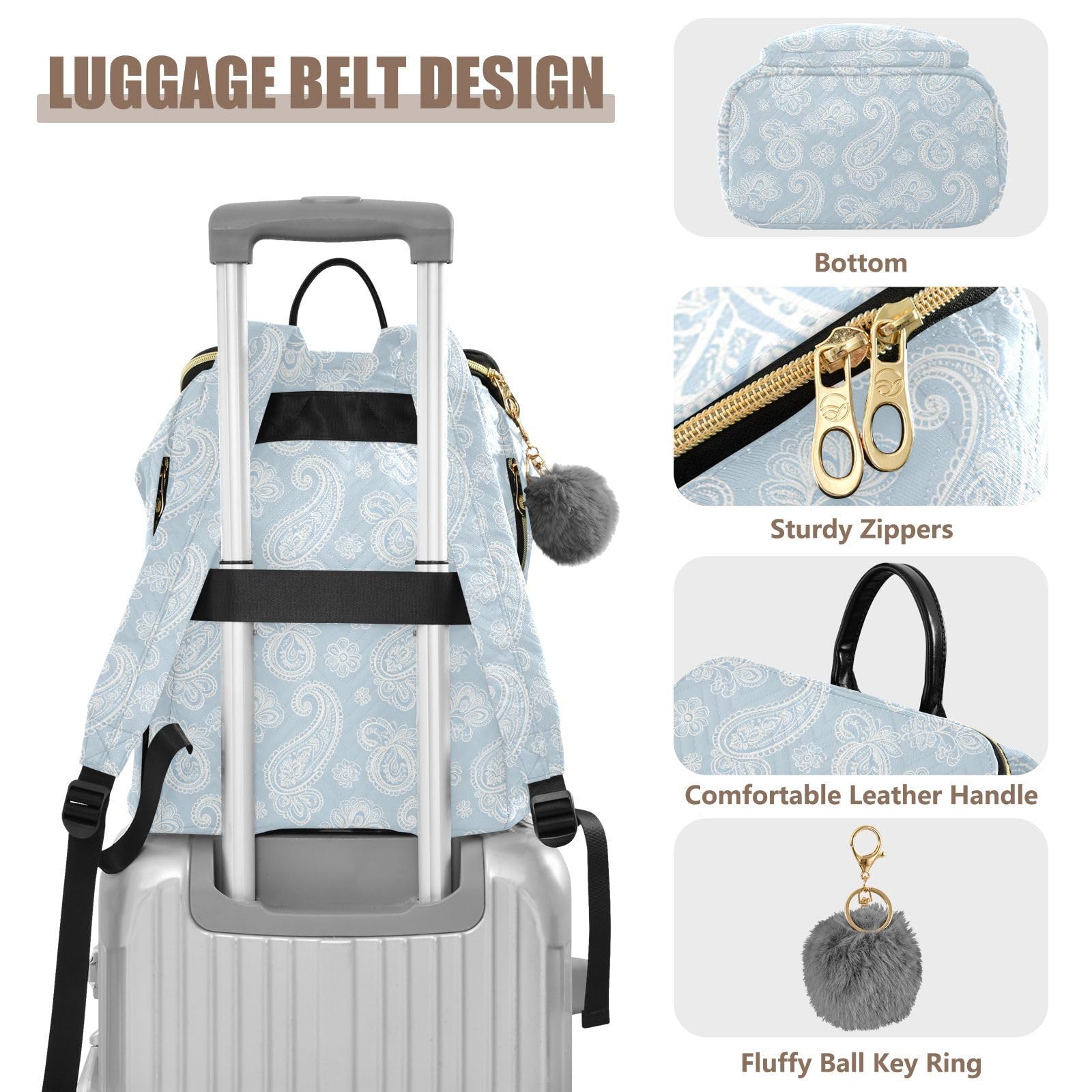 Zaino alla moda da 15 litri da donna, alla moda, robusto, leggero