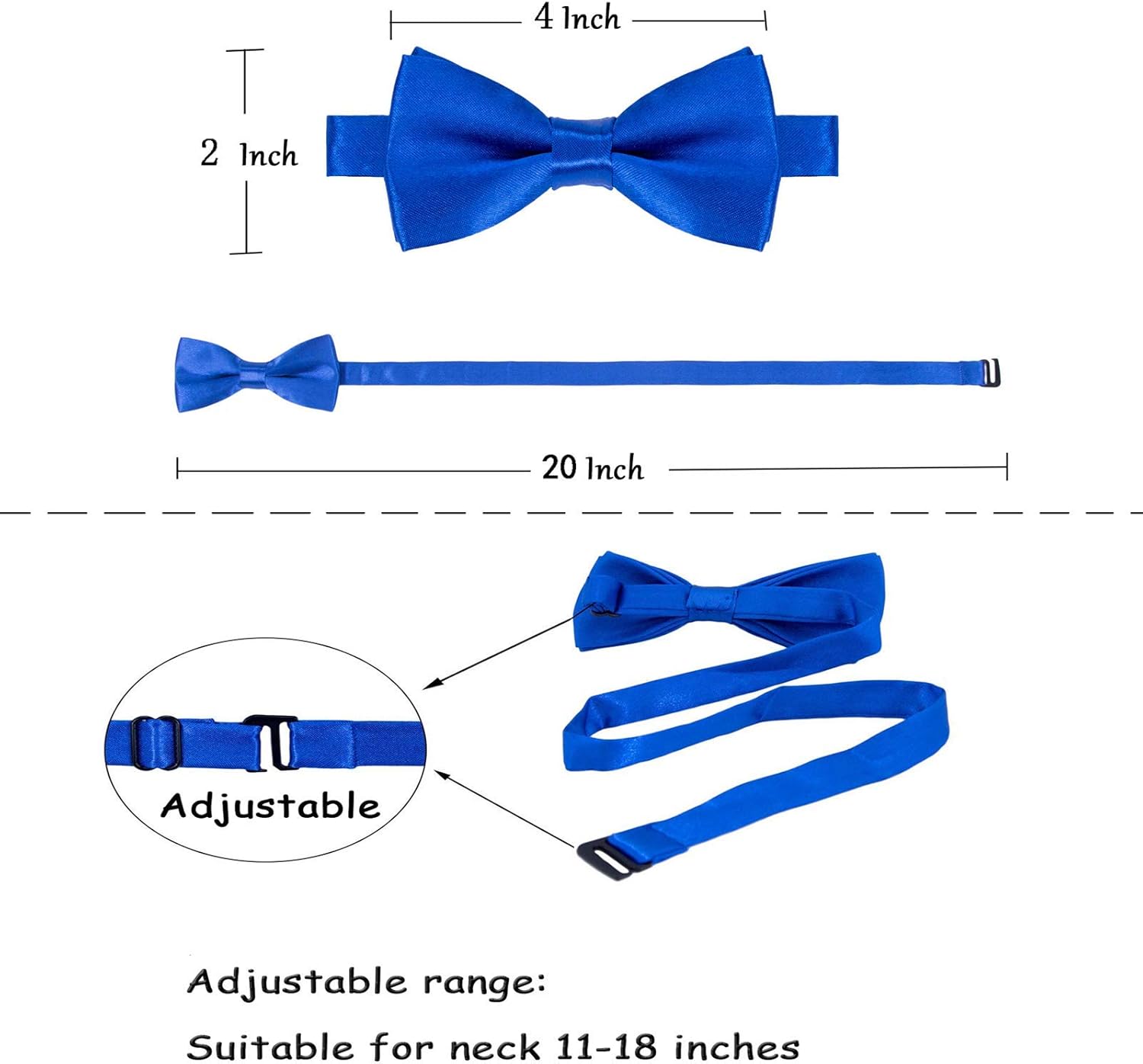 AWAYTR Child Kids Suspenders Bowtie Set - Adjustable Suspender Set for Boys and Girls - Image 3
