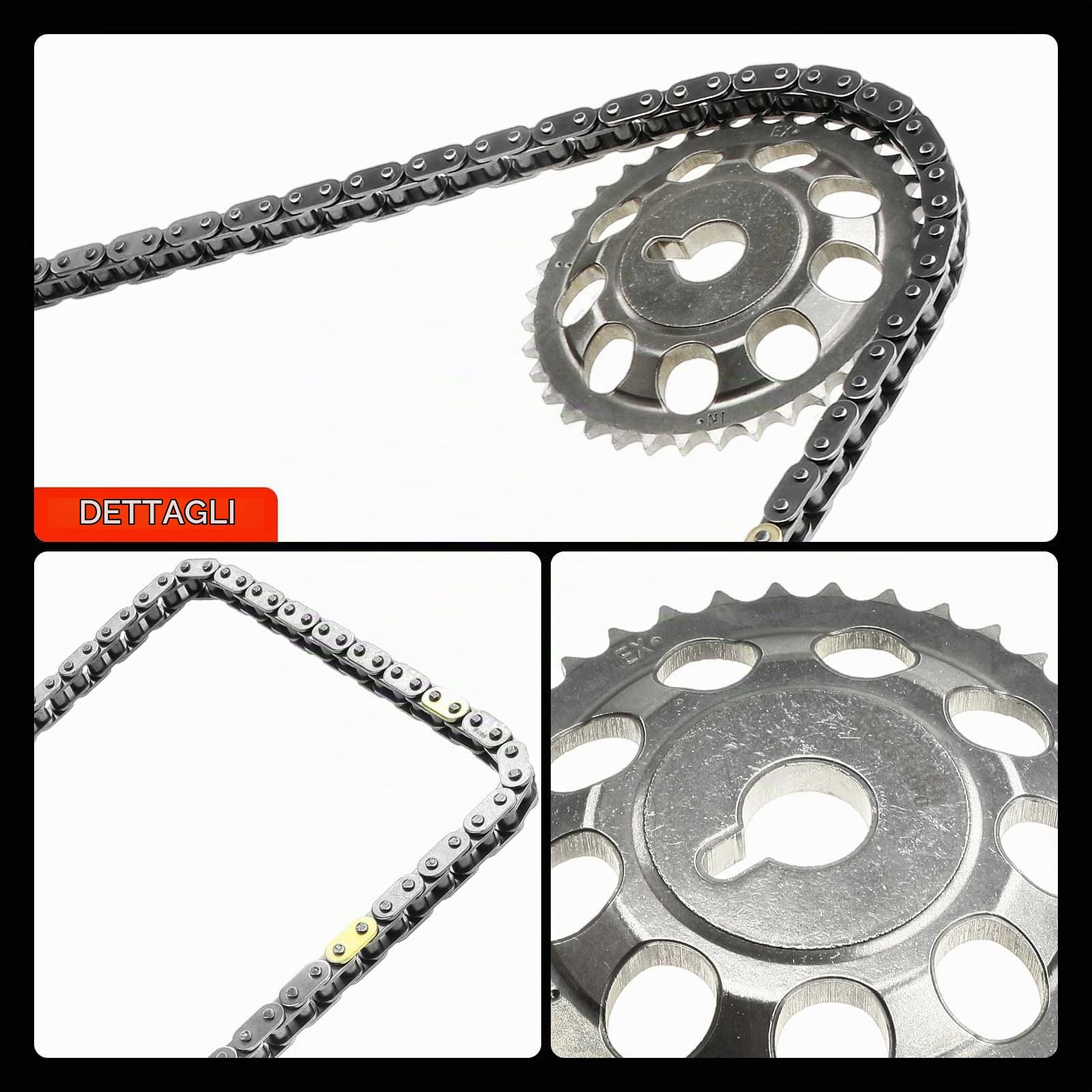 Frankberg Kit catena di distribuzione 6 pezzi 1350621020 | Compatibile con: 23:07 PN, QI J1, C1 PM PN, S.i.r.i.o.n M3, Cuore VII L275 L276 L285, Aygo B1