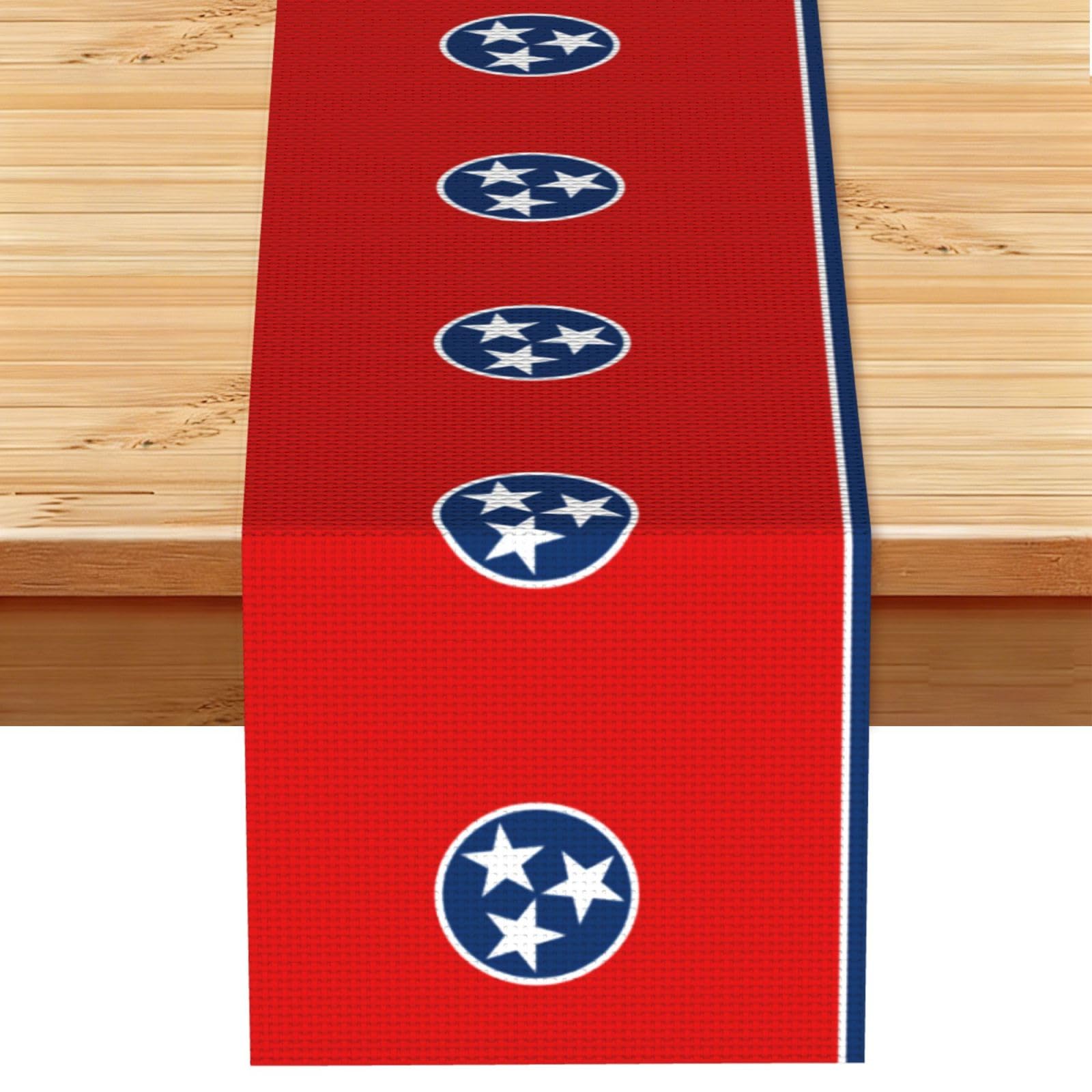 Tennessee State Flag Table Runner 13x72 Inch Dining Decor