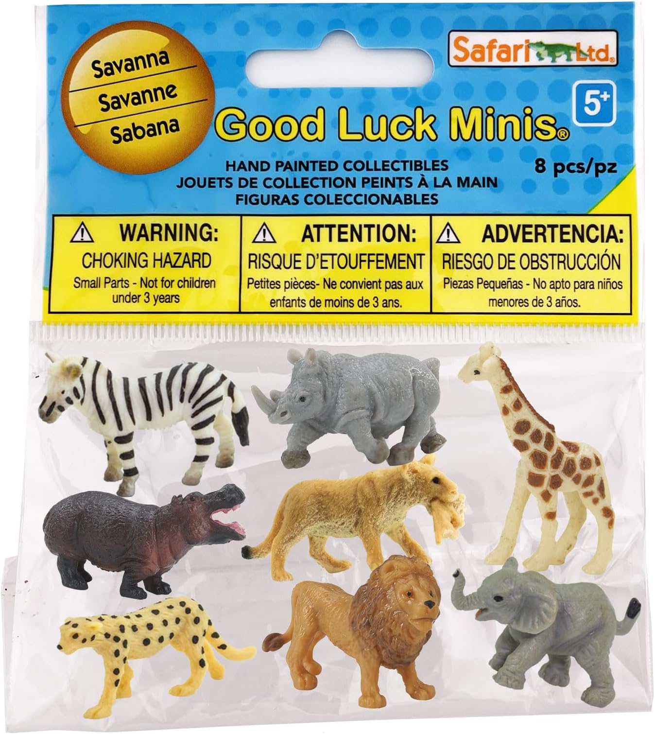Good Luck Minis Fun Pack - Savanna - 8 Pieces - Phthalate, Lead and BPA Free - For Ages 5+