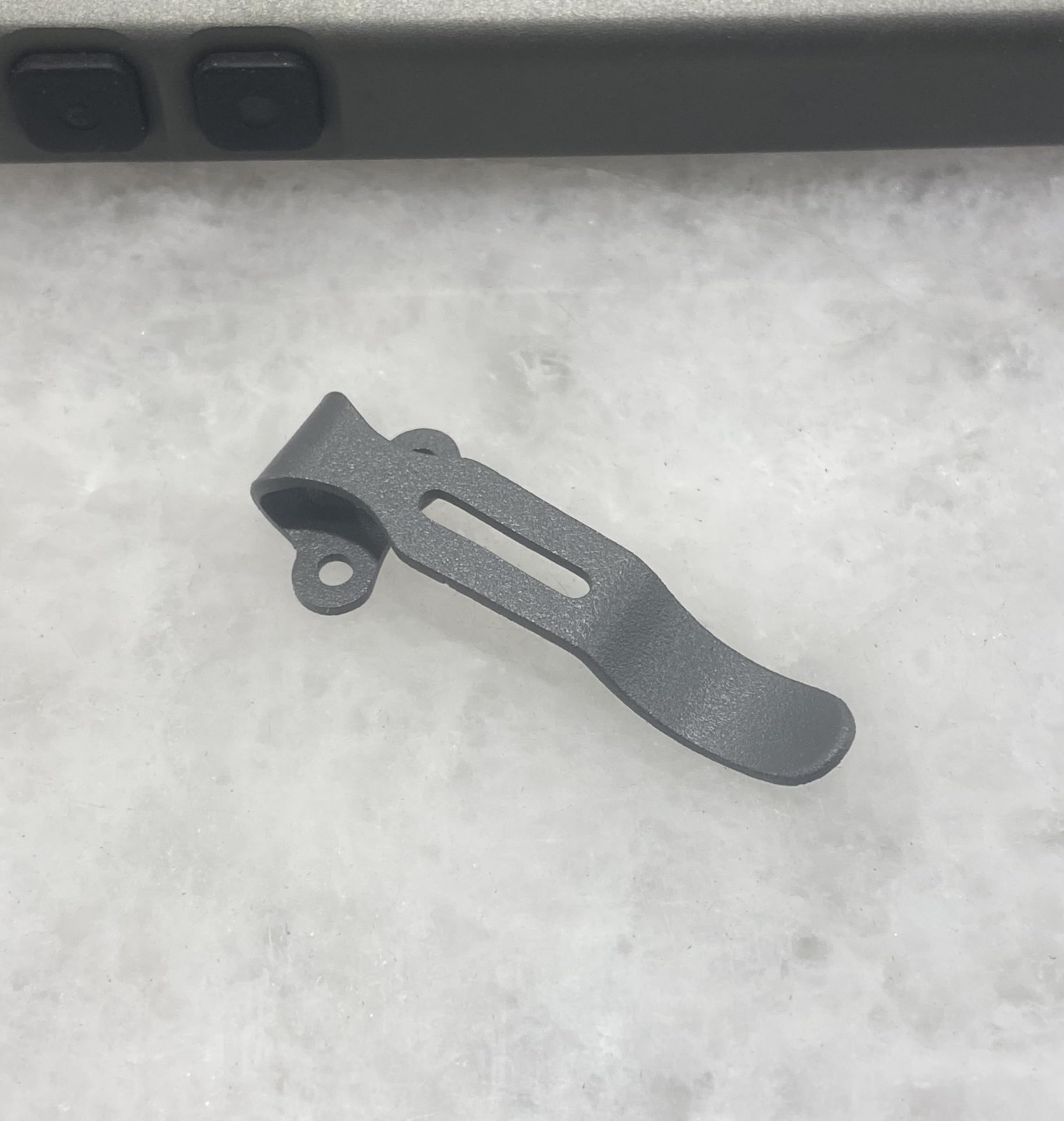 Coast Slayer Flashlight Replacement Pocket Clip, Flat Gray Steel, No Screw