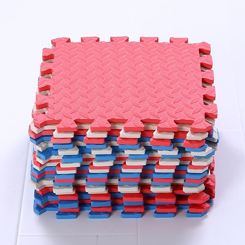 Miniatura 51 de Tapete de juego de espuma para bebé, tapete entrelazado de 0.4 pulgadas de grosor con colores sólidos, tapete de juego suave y no tóxico, tapete