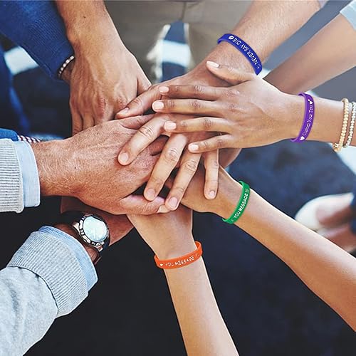 Miniatura 7 de VPkiirai Pulseras de silicona personalizadas, pulseras de goma personalizadas, a granel 151050100200 para regalos, eventos, motivación, conciencia,