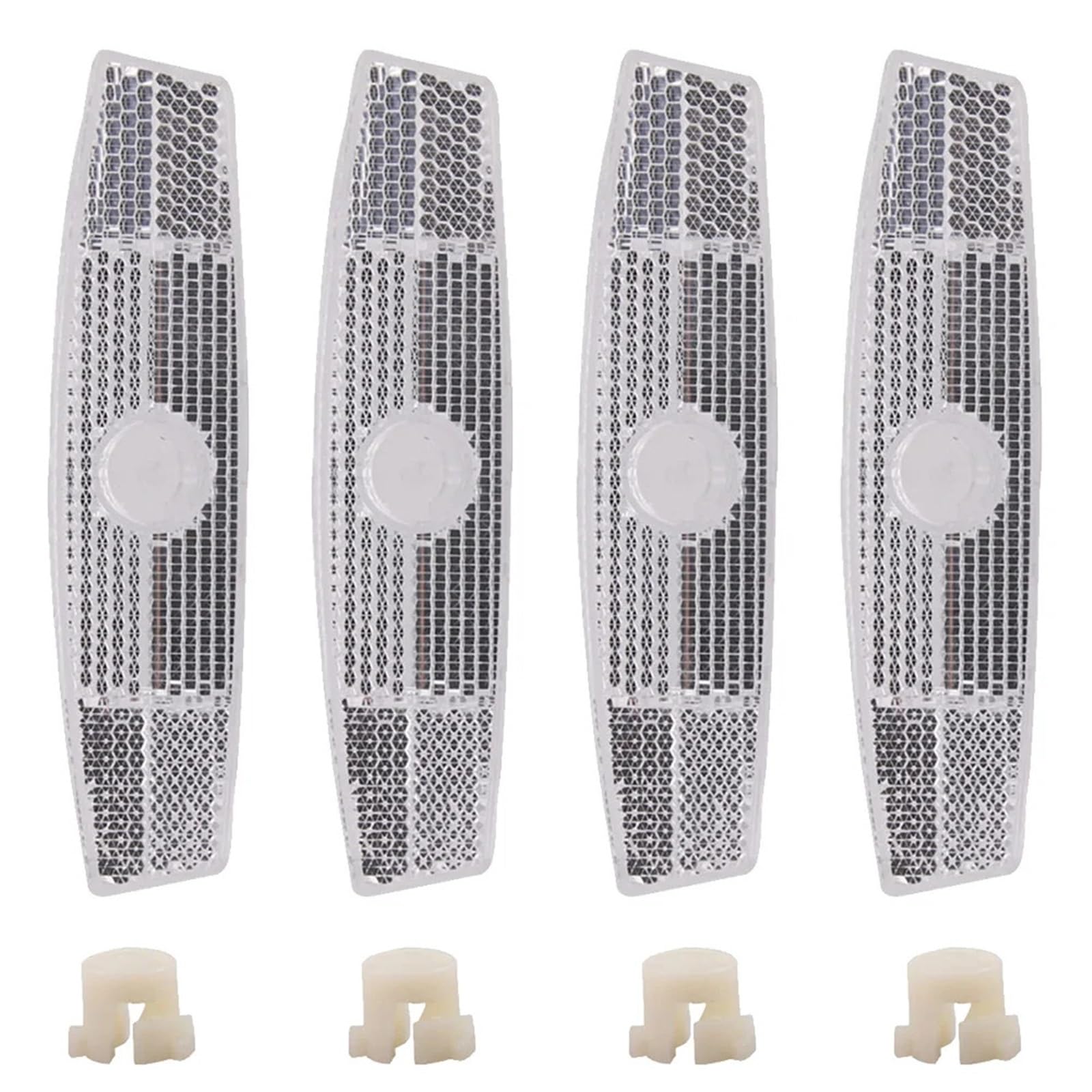 Réflecteurs de vélo 30 pièces réflecteur de vélo réflecteur de rayon jaune/blanc rayon de sécurité de vélo for vélo(WHITE)