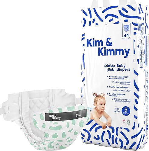 Miniatura 22 de Kim & Kimmy Pañales ecológicos, recién nacidos, hasta 11 libras, 32 pañales – Protección contra fugas de 12 horas, sin erupciones, hipoalergénicos –