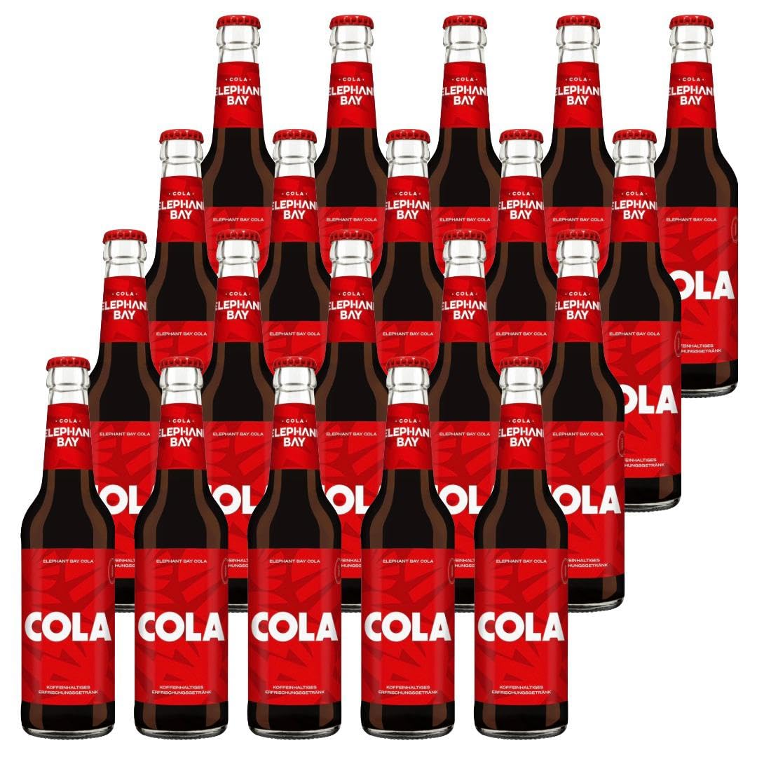 Elephant Bay Cola – 20 x 0,33L Glasflaschen | Premium Koffein-Cola im praktischen Vorratspack inkl. Pfand MEHRWEG