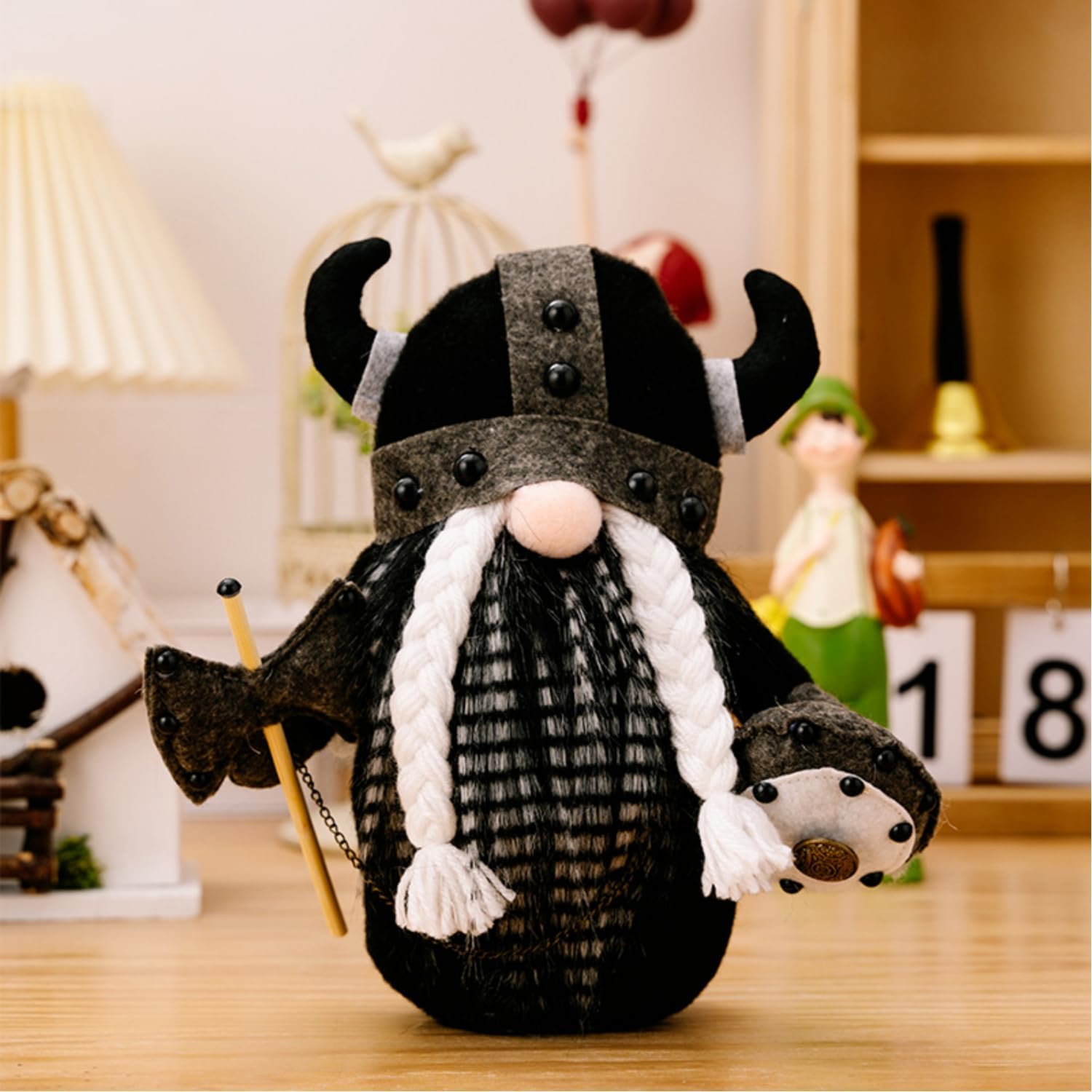 Viking Berserker Gnome Plush Valentine's Day Gift 3 Pack Viking Norse Gnome Gift 10'' H Viking Warrior Minotaur Gnomes Home Office Decor Viking Gift, Christmas New Year Gift, Men's Gift - Image 8