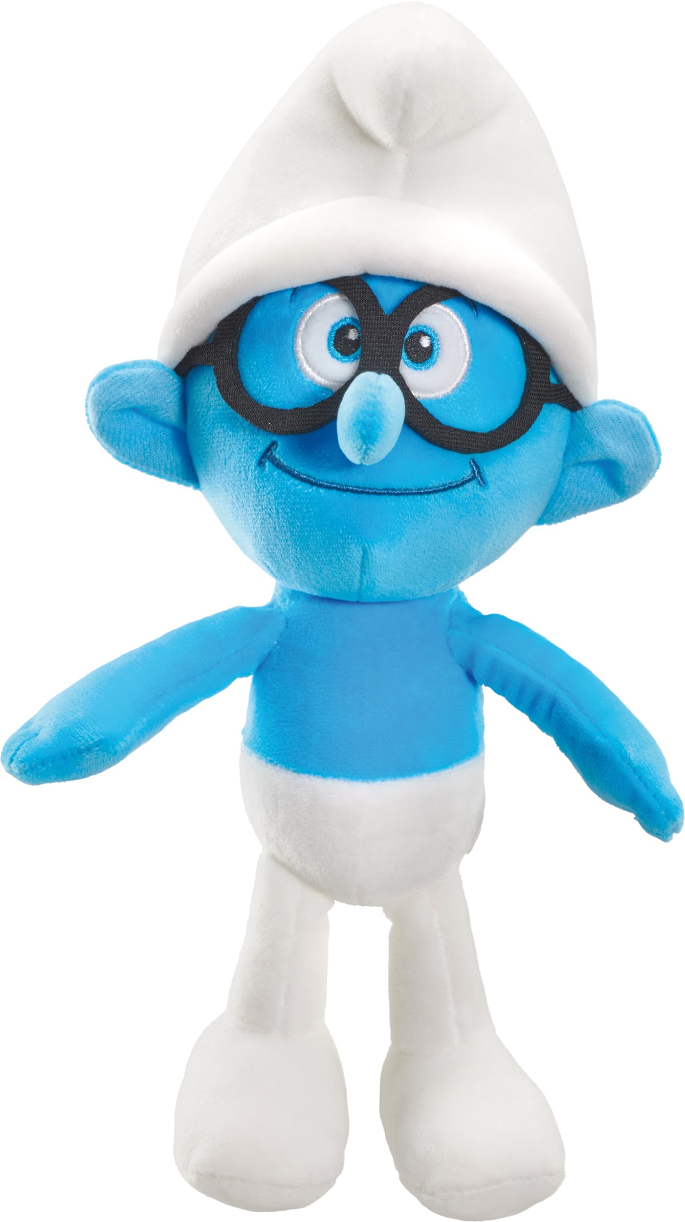 Schmidt Spiele 42284 I Puffi, Puffo Brainy, peluche da 28 cm