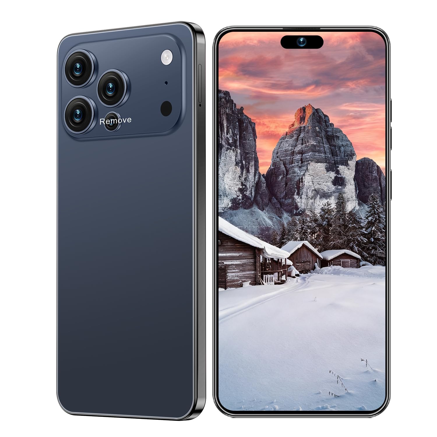 Ecshock 17PM Unlocked Phone | Cell Phone Android 15.0 | 16+512GB Smartphone| 6.99" HD Display | Long Battery Life 7000mAh | 68+108MP Zoom Camera| Fingerprint Lock | with Dual SIM (Dark Blue)