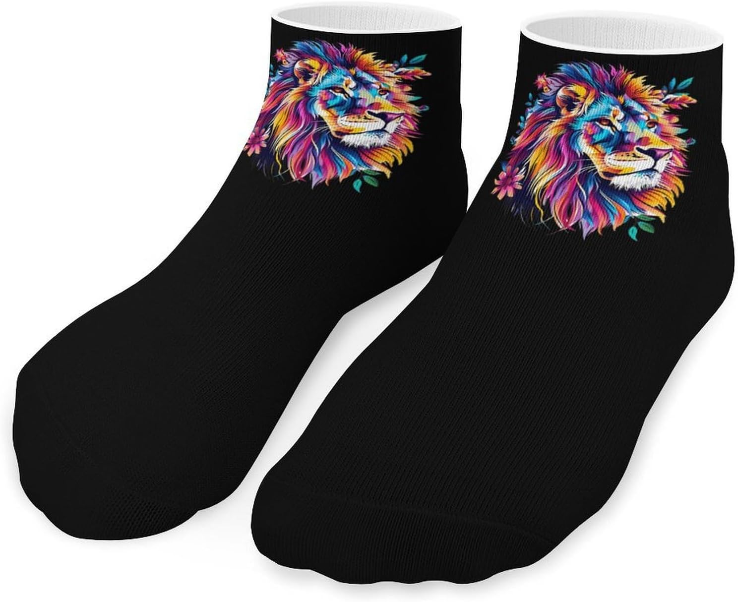 Lion Colorful Lions Ankle Socks for Men Women Low Cut Crew Sock Casual Sports Clothing