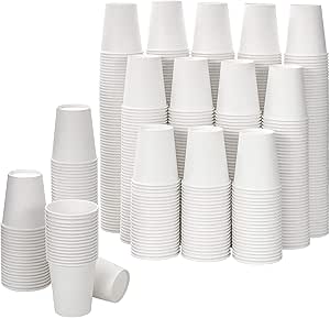 AOZITA [592 Pack] 8 oz White Paper Cups, Disposable Paper Cups, Heavyduty Hot/Cold Beverage Drinking Cups for Party, Picnic, BBQ, Travel, and Event