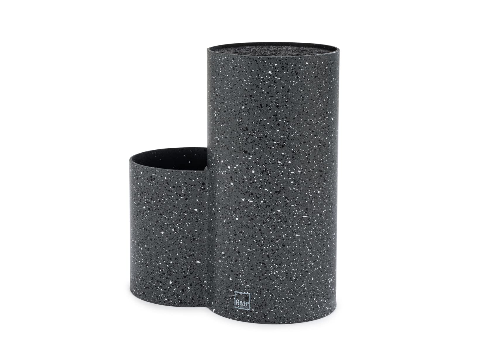 Souche vide effet granit cm 11x22 h vase design aspect pierre naturelle