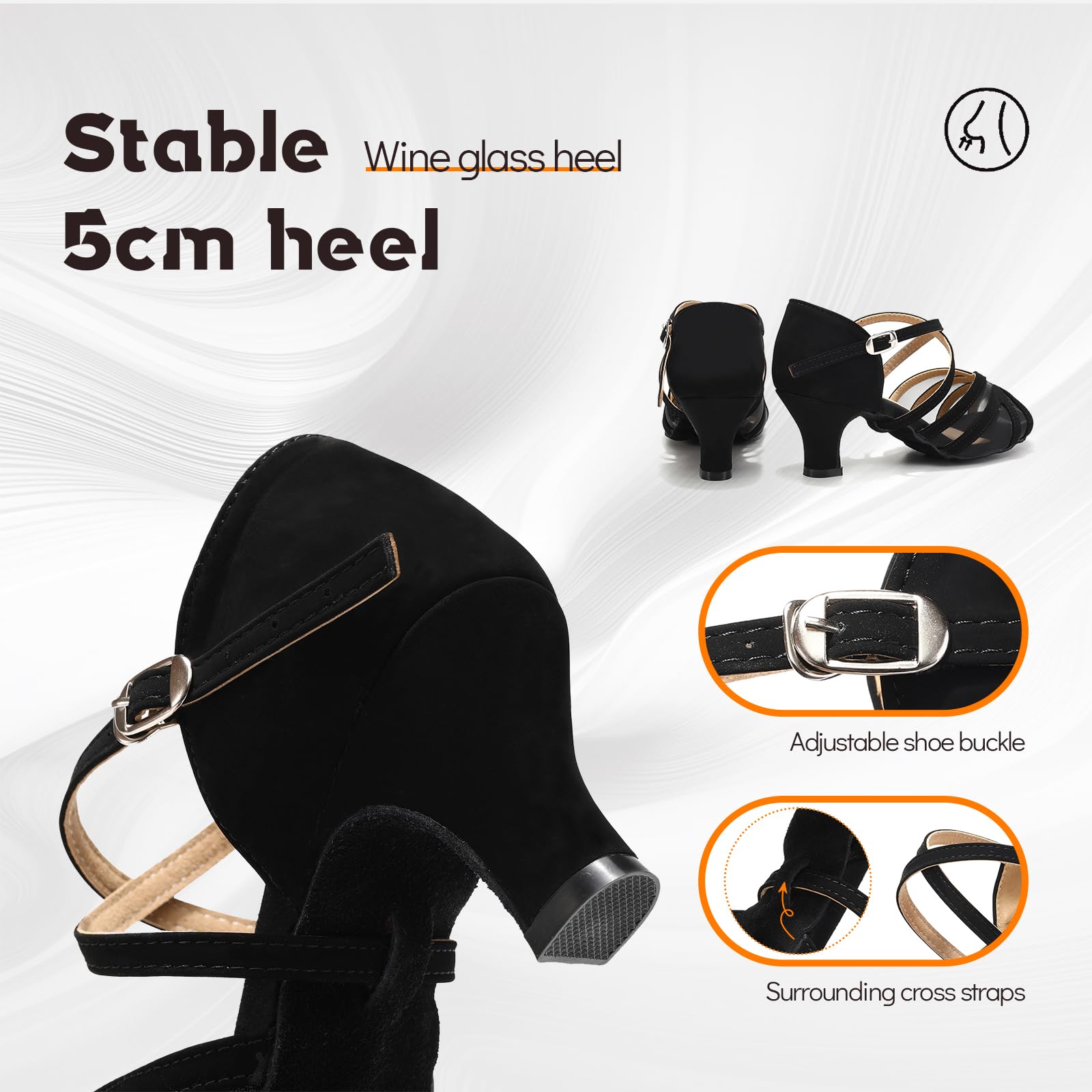 Donna Scarpe da Ballo Latino Americano 5cm Tacco