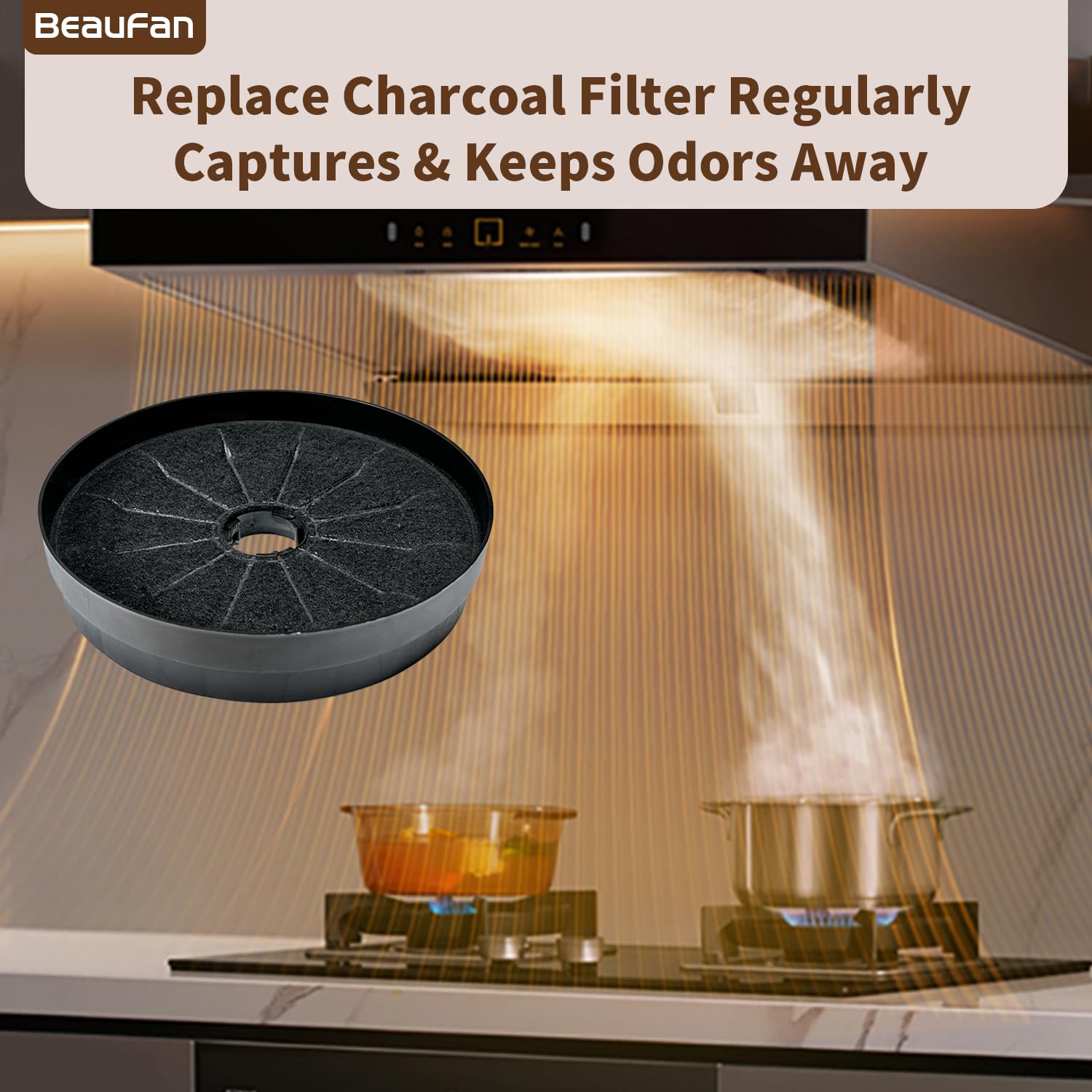 CBCF003, filtre à charbon actif compatible avec CIARRA CBCS6/9102, CBWC/B6736N, CBCS9301 et CBCS4820