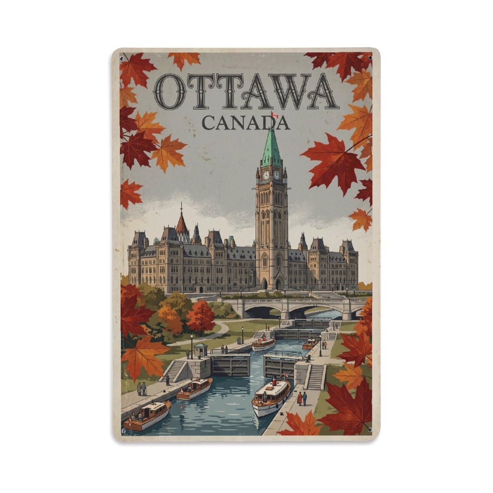 Canada Ottawa Travel Retro Metal Tin Sign