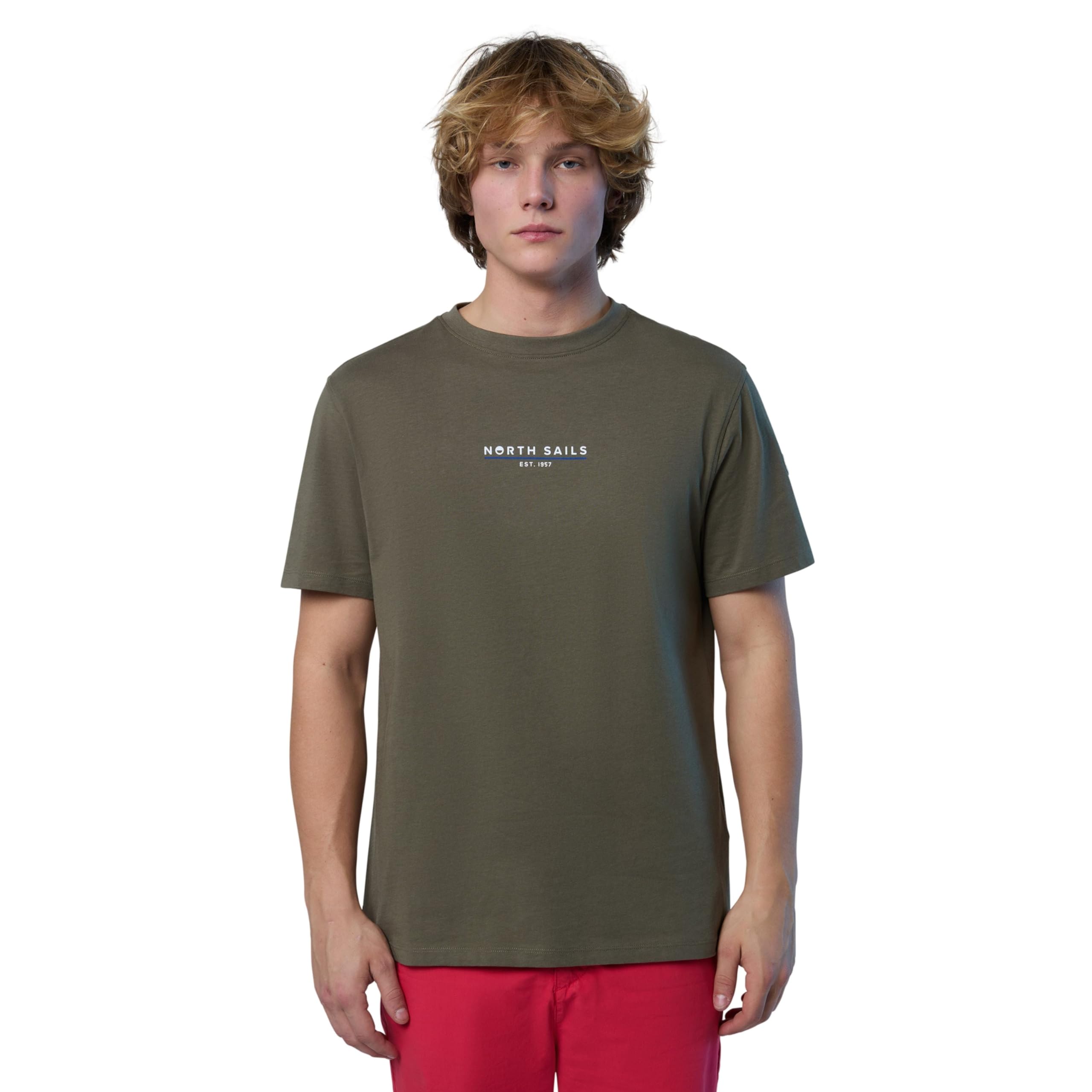 NORTH SAILS T-Shirt Uomo Maglietta Girocollo Manica Corta Cotone con Stampa Articolo 692974
