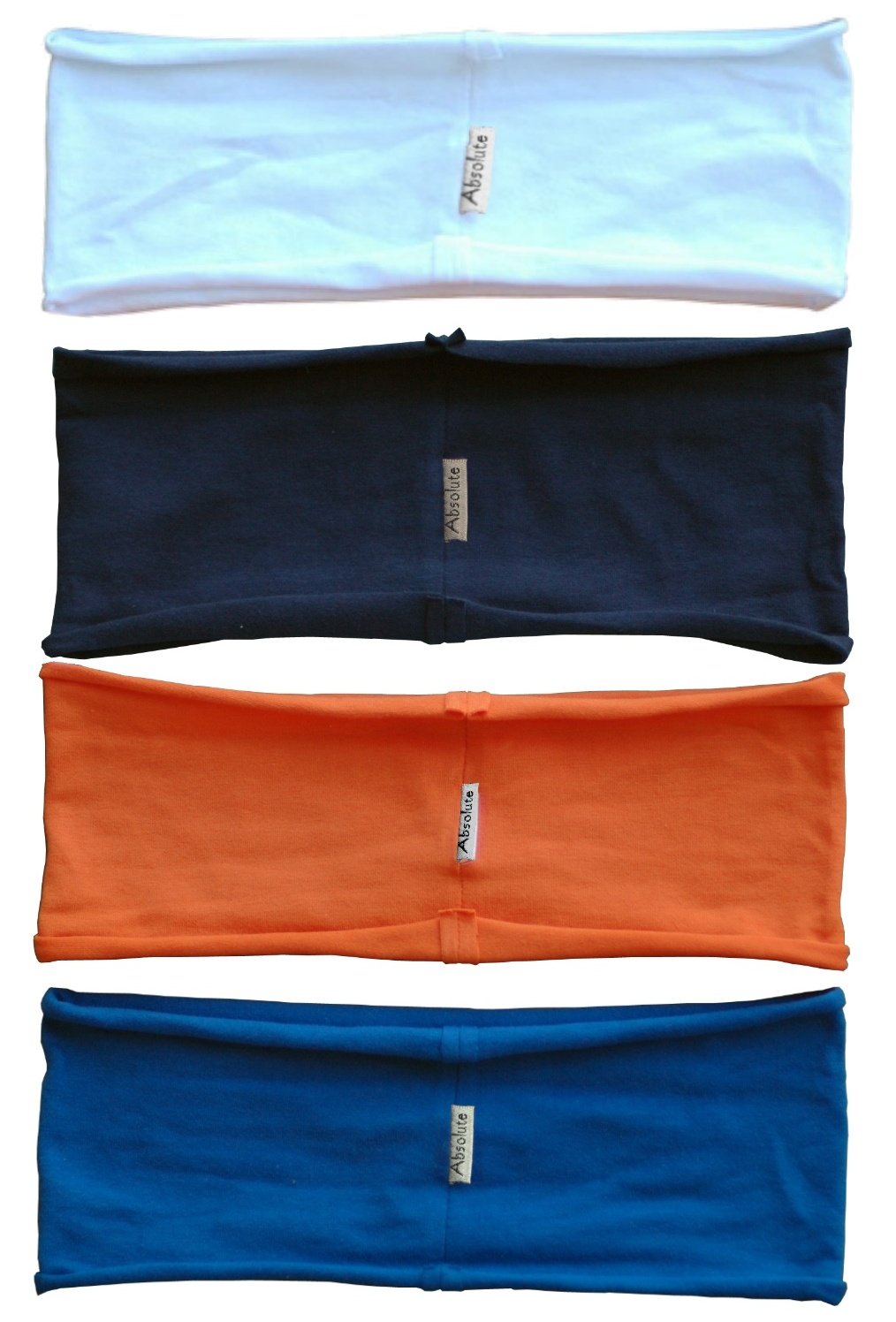 Pack Hband Chakra Stretchy Yoga Headband Navy White Orange