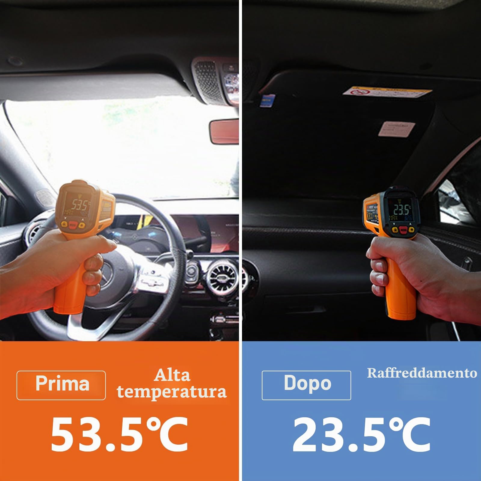 Copri Parabrezza Antighiaccio Magnetico 199x127cm Protezione Antigelo Grandine per Auto