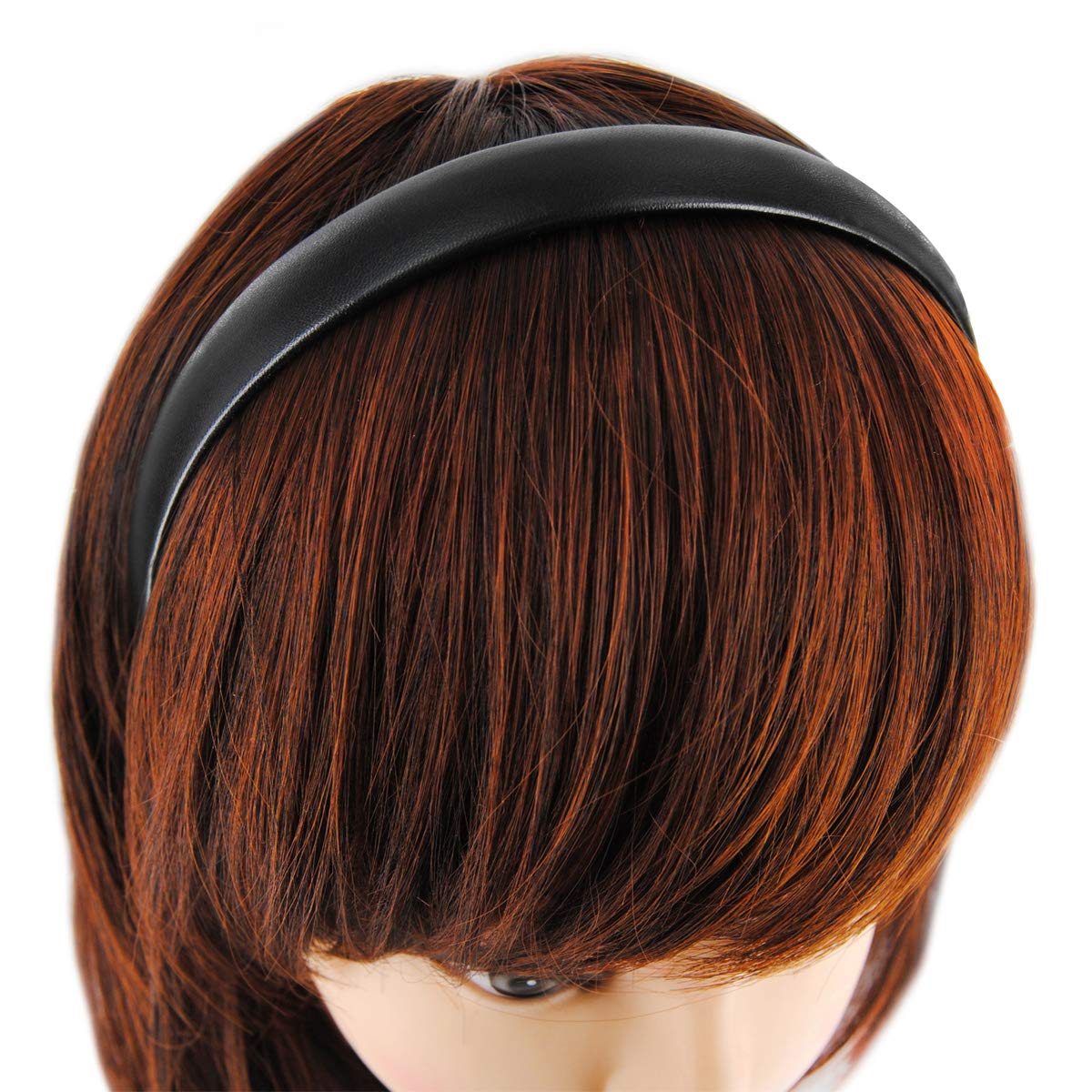 axy HR27CS Classic Vintage Leather Hair Band, Black