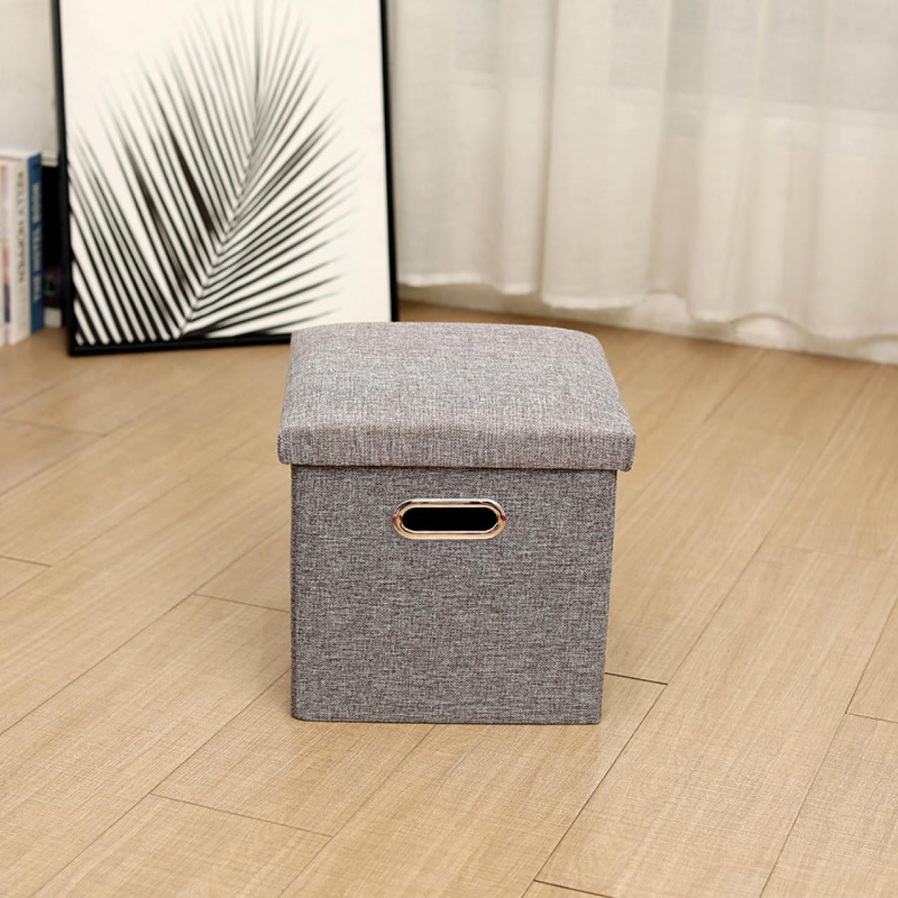 Amazon｜NJNEW 収納ベンチ 収納スツール 折り畳み 二人用 オットマン