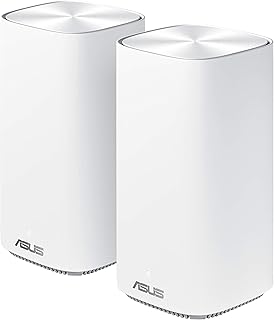 ASUS Zenwifi mini CD6 AC1500 Whole-Home Mesh WiFi System – Coverage up to 5,000 Sq. ft. / 5+ rooms, life-time free network security & parental controls, 3 steps easy setup, 3 SSIDs 2 pack, white