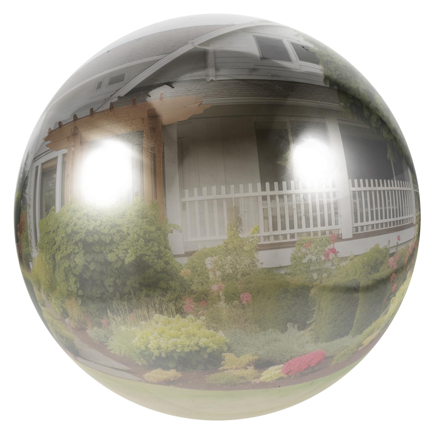HANABASS Reflective Hollow Ball Stainless Steel Gazing Globe for Photography Prop Garden Decor