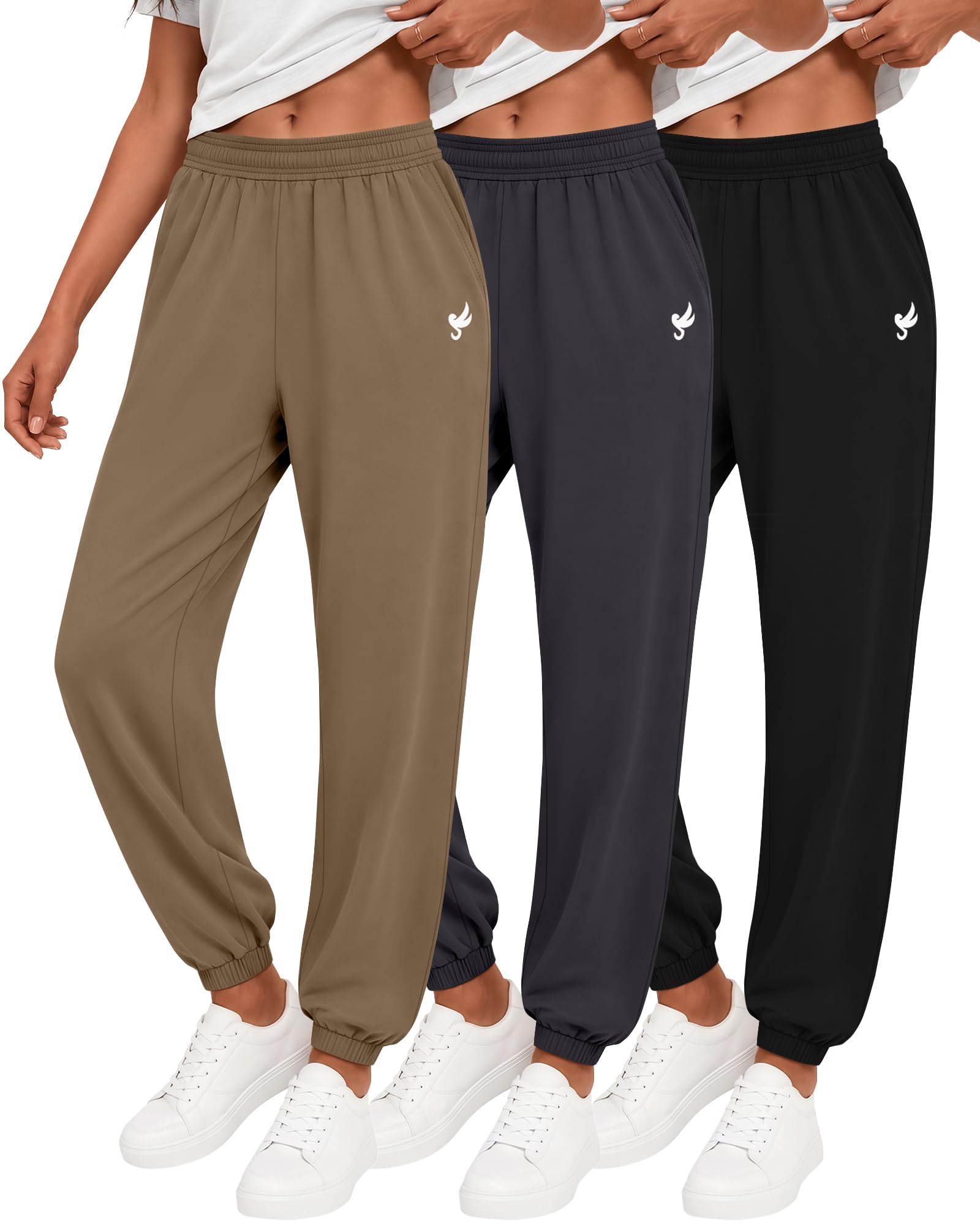 3 Pack Women's Sweatpants Lightweight Jogger with Pockets