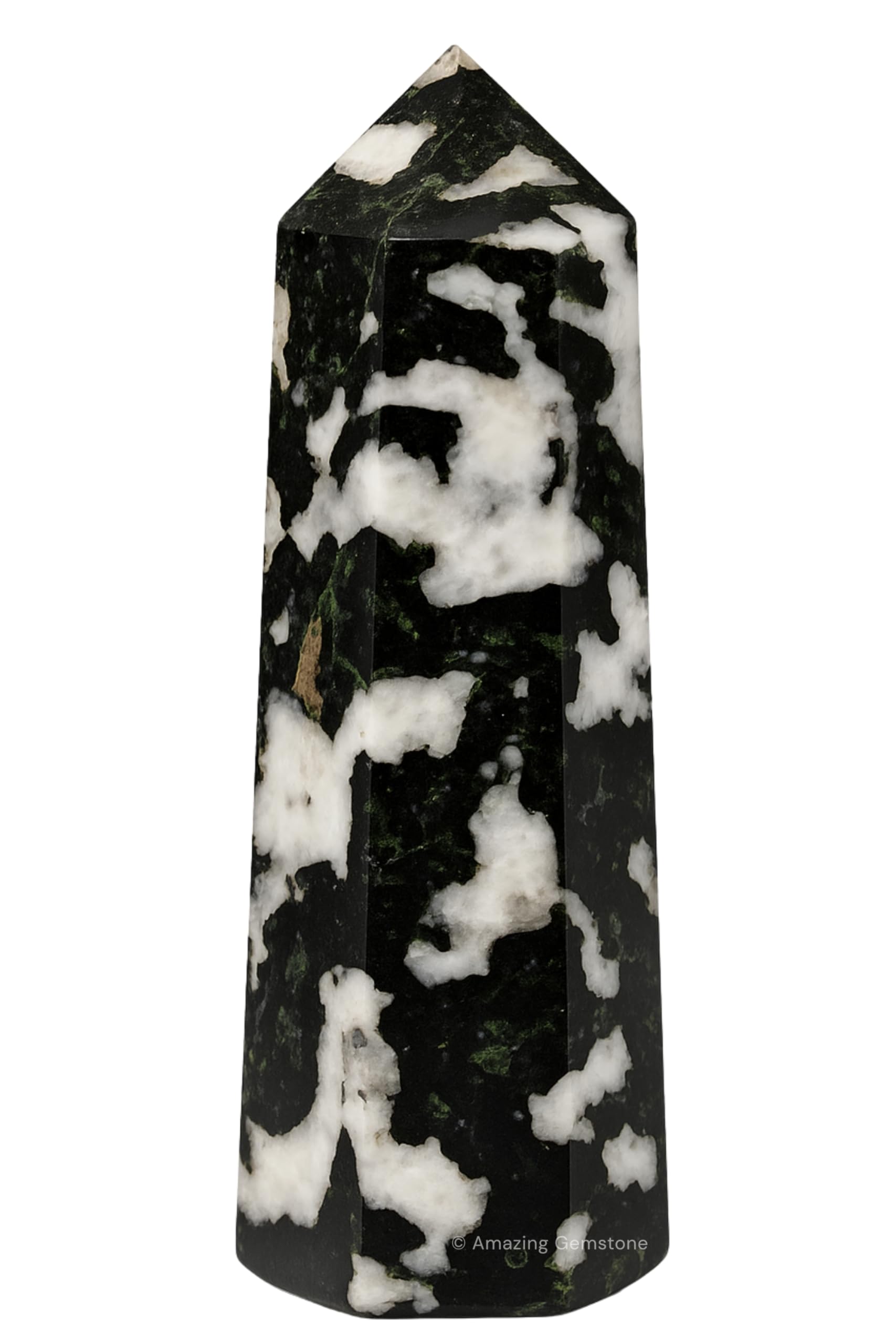 Amazing Gemstone Black and White Tourmaline Crystal Towers ~ Natural Healing Crystal Point Obelisk for Reiki Healing and Crystal Grid (2" to 3" Inch)
