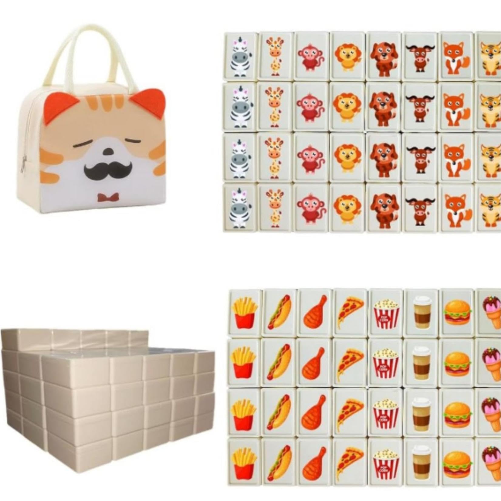 Jeu D'Évasion Seaside Style Mahjong - 65 Blocs 30mm ABS Avec Stickers DIY, Jeu De Tuiles 2 Joueurs Amusant Et Réfléchi