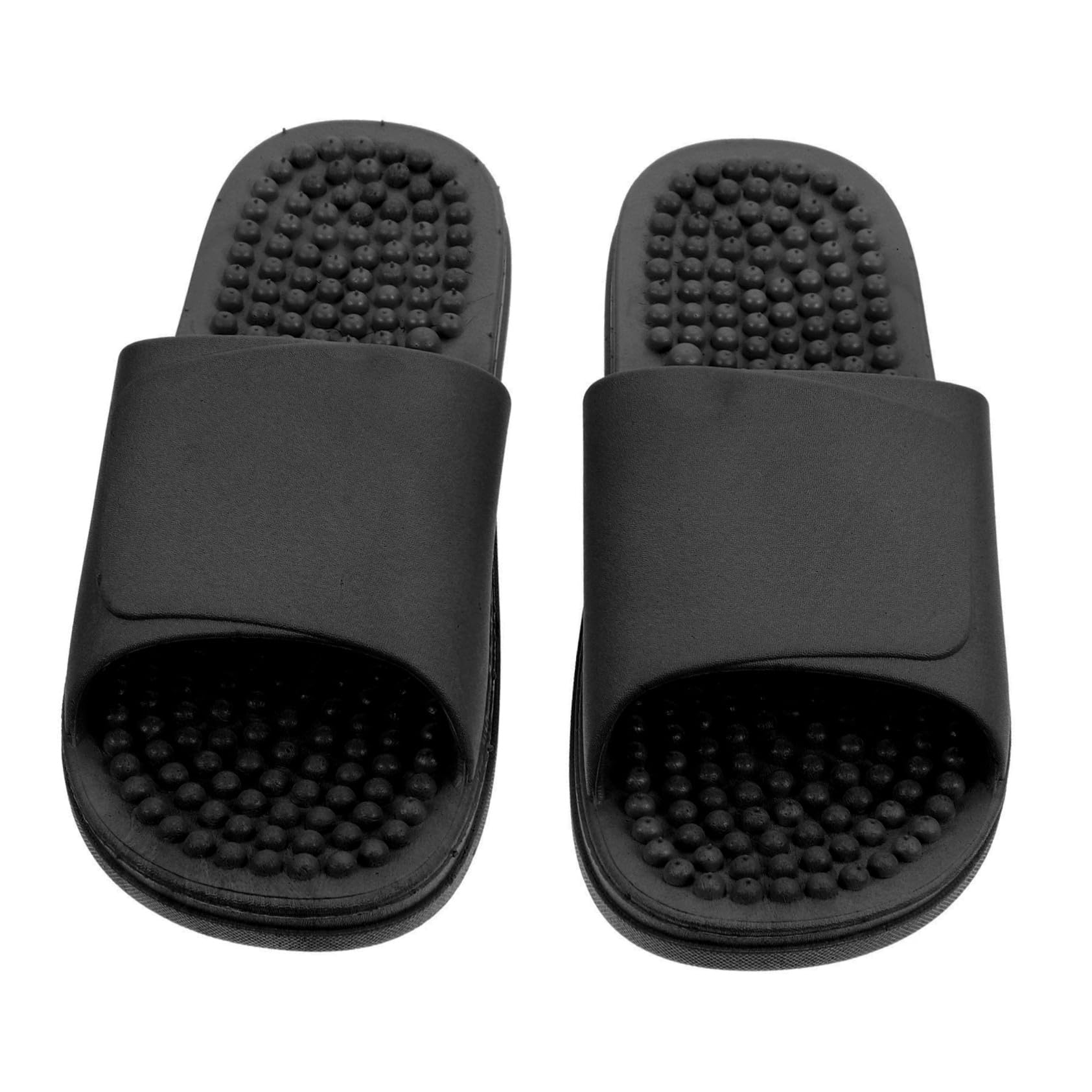 WOONEKY Ciabatte da Doccia Massaggio Unisex Nere, Taglia 42 43 in Pvc