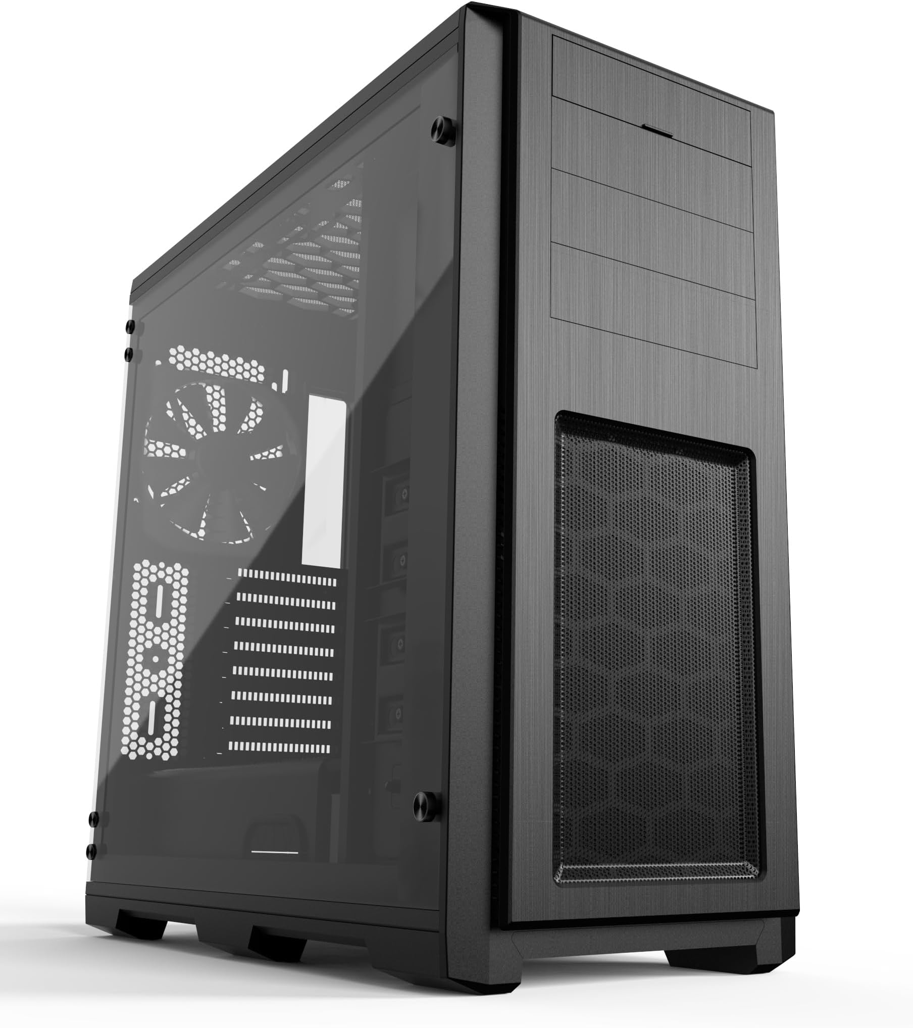 Enthoo Pro Glass Midi Tower PC Case – Black, Tempered Glass Panel, High Airflow Design, Modular HDD Brackets, Water Cooling Support