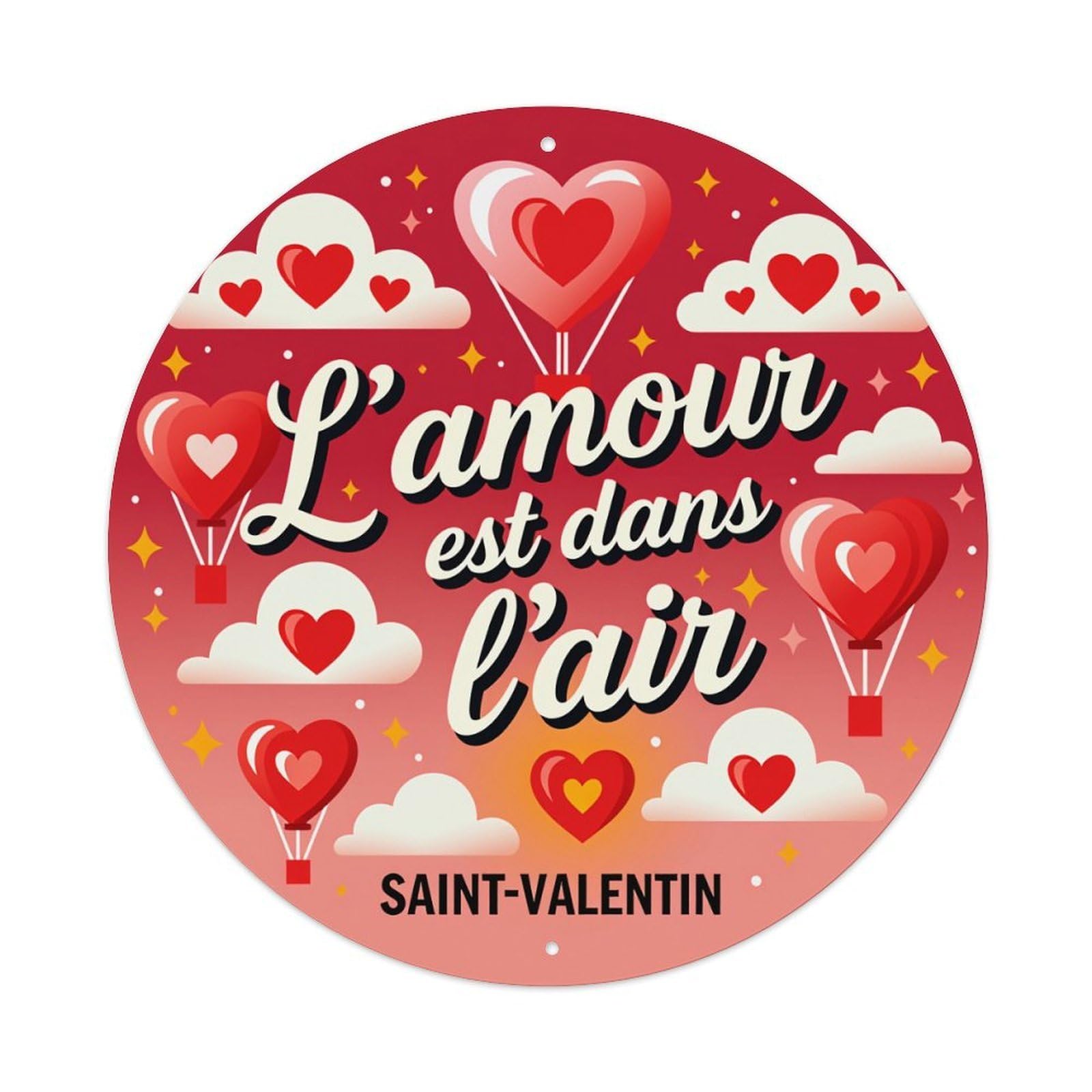 Love Hearts Balloons Clouds Stars Metal Tin Sign Vintage Garden Bedroom Cafe Bar Man Cave Home Wall Decor Metal Poster 8x8 inches