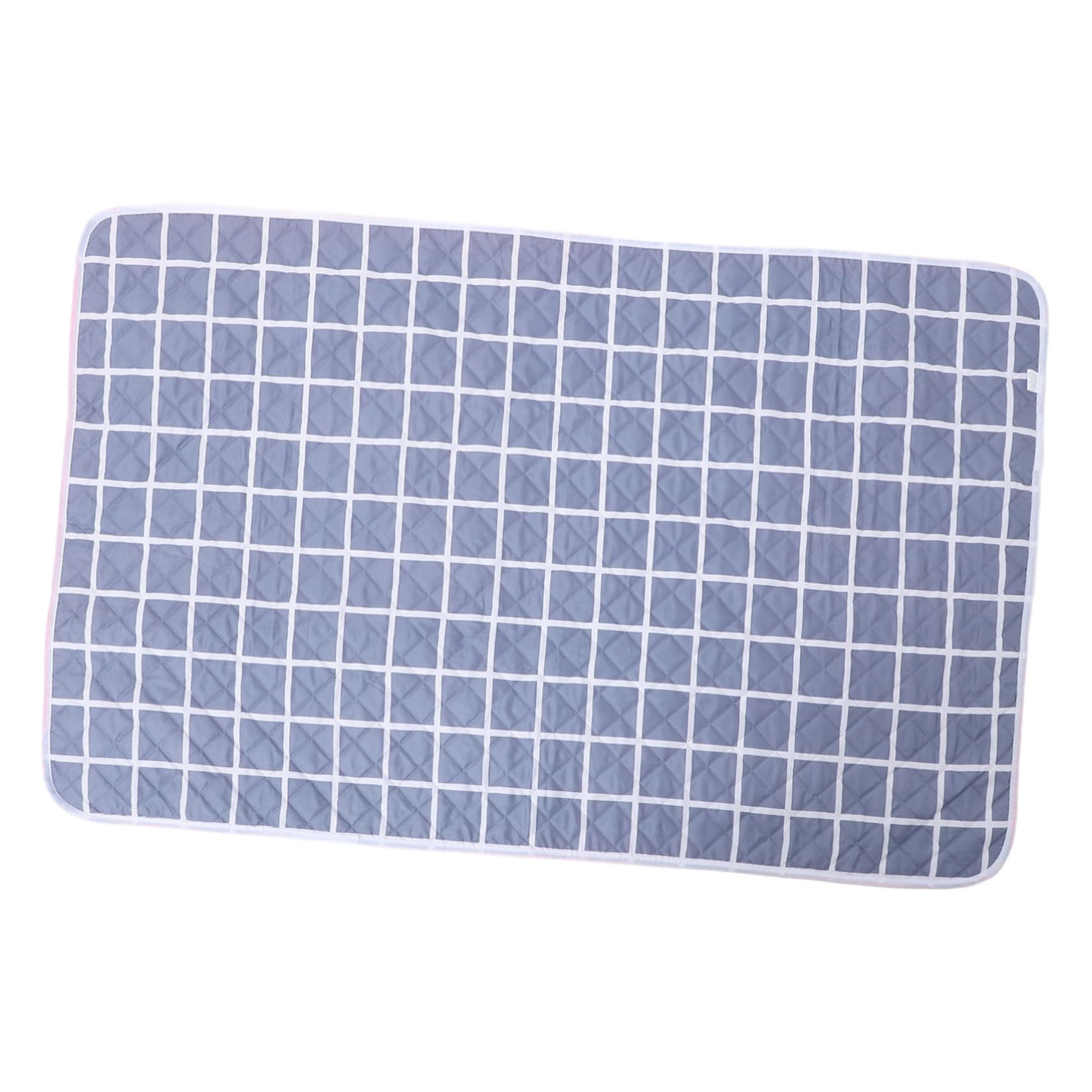 PartyKindom Bed Protector Pad Reusable Non Slip for Mattress Adult Use Plaid Washable Bed Wetting Cover for Menstrual Protection