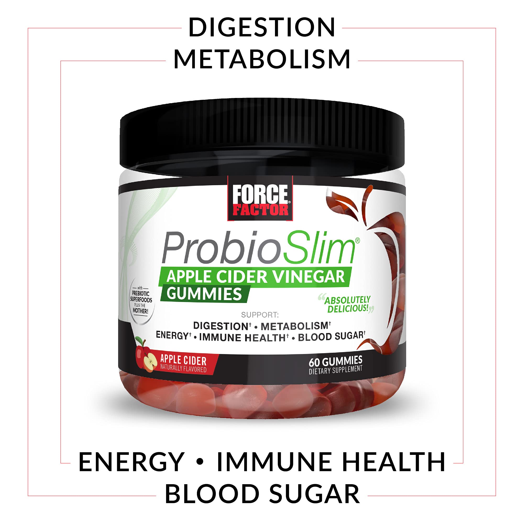 Buy Force Factor ProbioSlim with Organic Apple Cider Vinegar Gummies