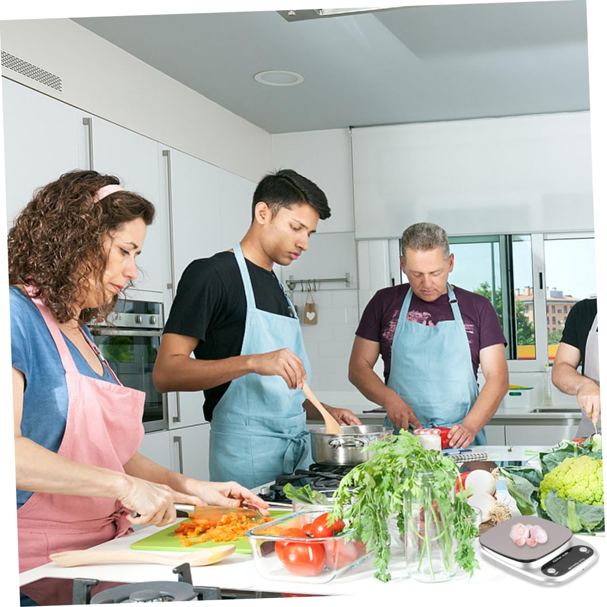 5kg Báscula Inoxidable Digital Acero Recargable de 0,1g Cocina