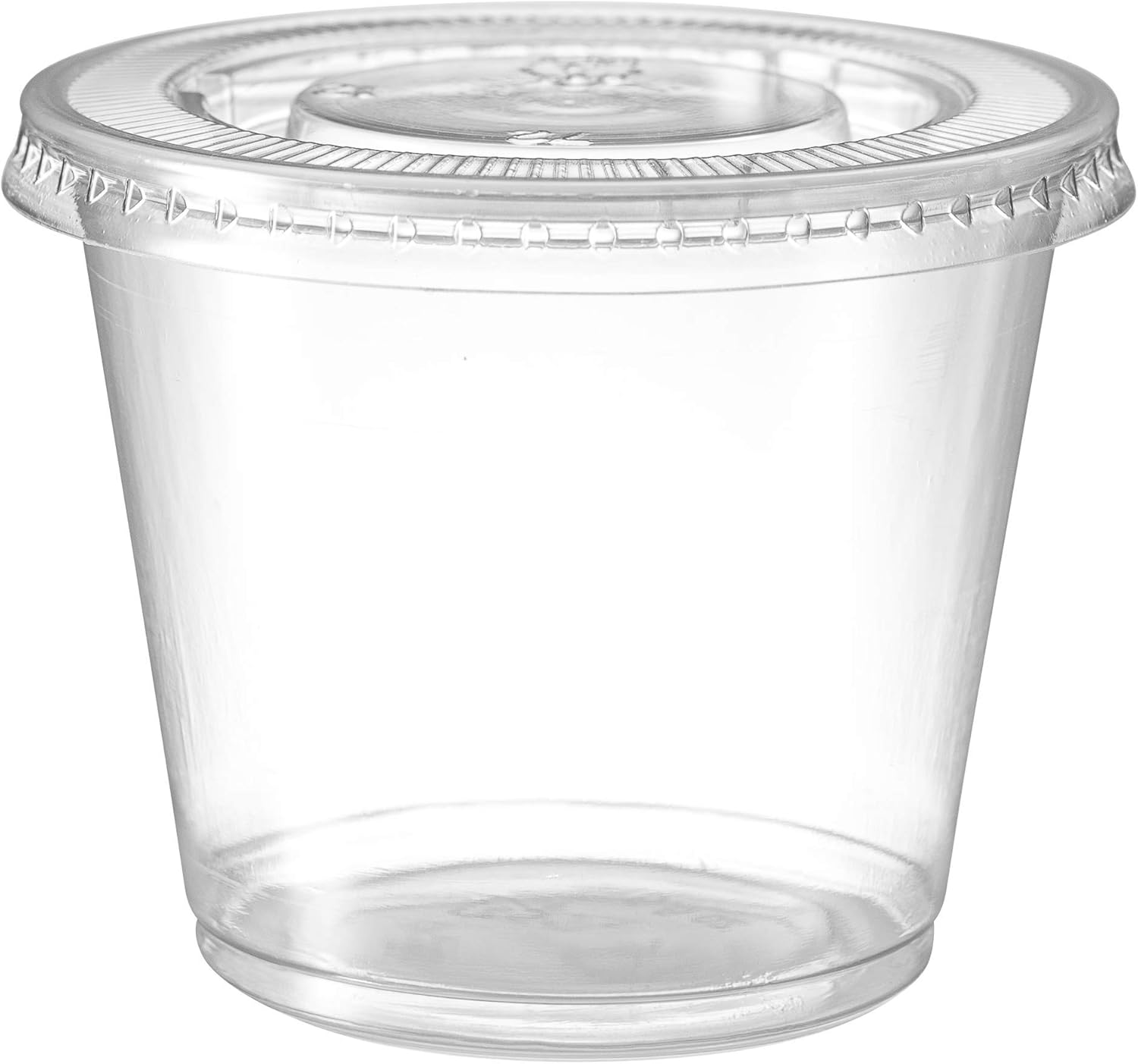 Portion Cups with Lids (5.5 Ounces, 200 Pack) | Disposable Plastic Cups for Meal Prep, Portion Control, Salad Dressing, & Medicine | Small Plastic Condiment Container - Image 2